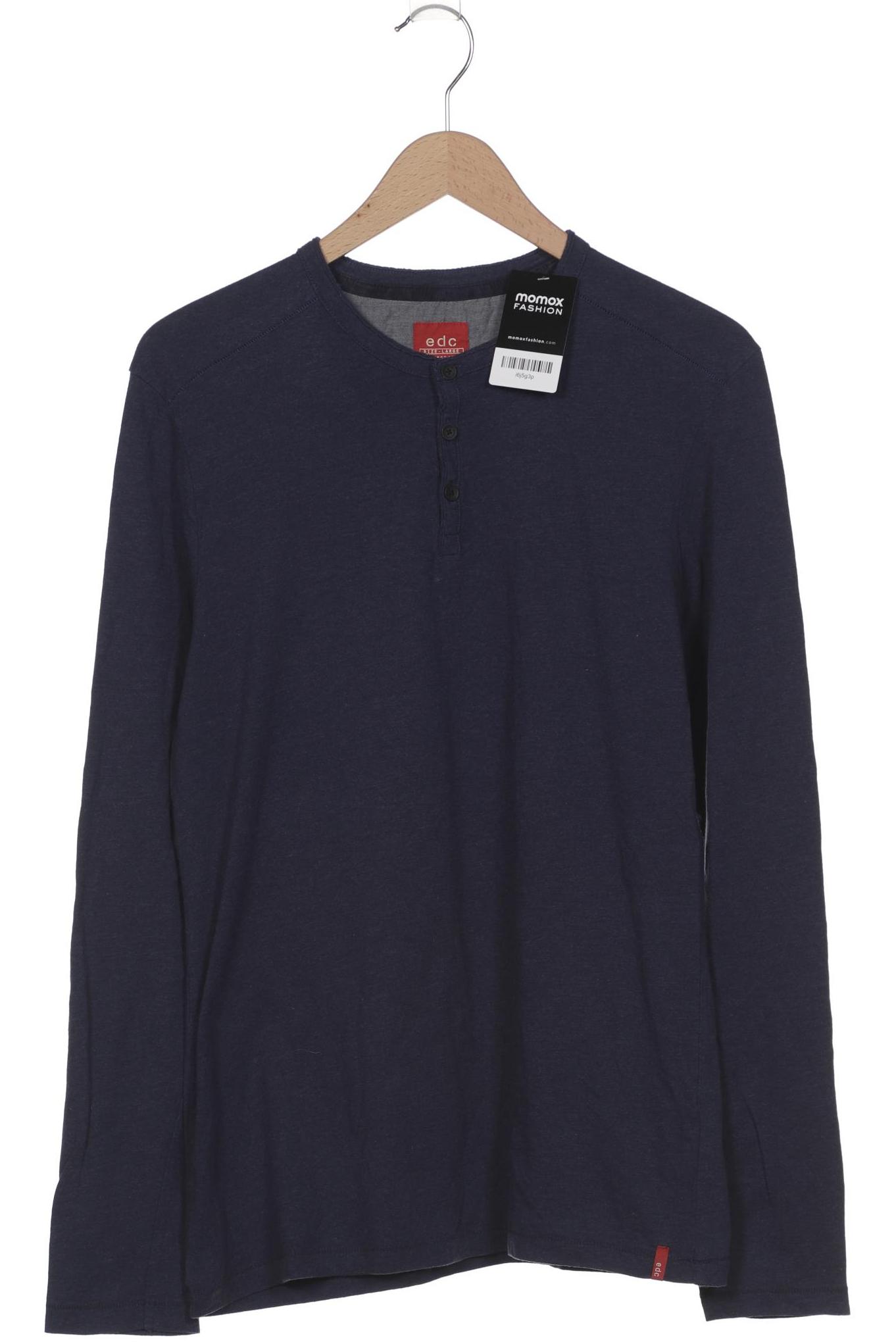 

edc by Esprit Herren Langarmshirt, marineblau, Gr. 52