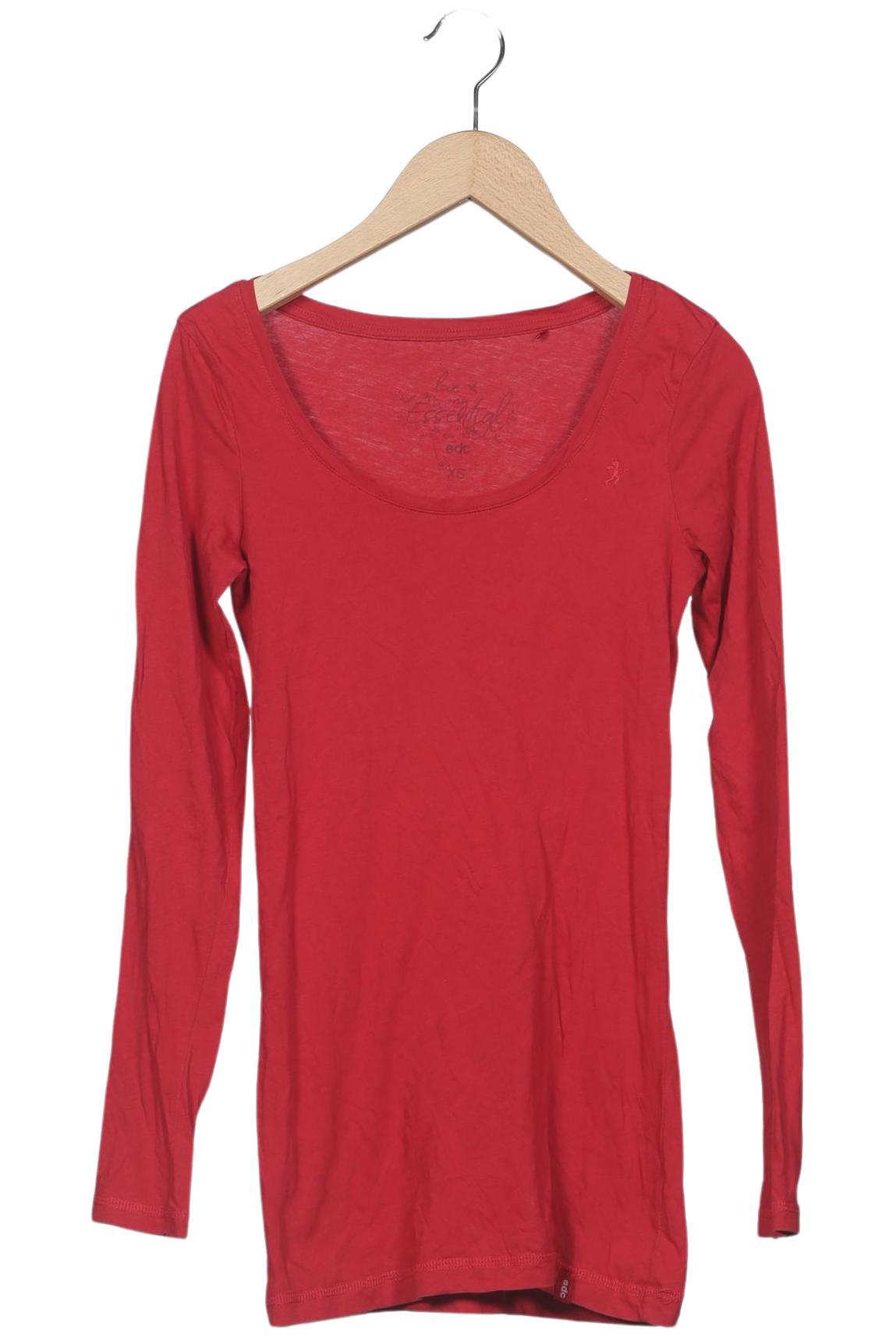 

edc by Esprit Damen Langarmshirt, rot, Gr. 34