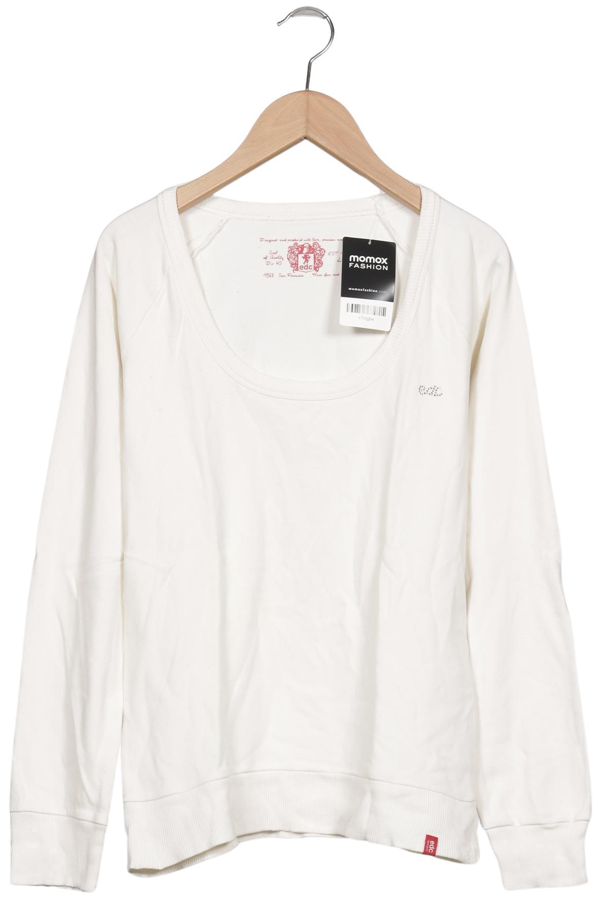 

edc by Esprit Damen Sweatshirt, weiß, Gr. 42