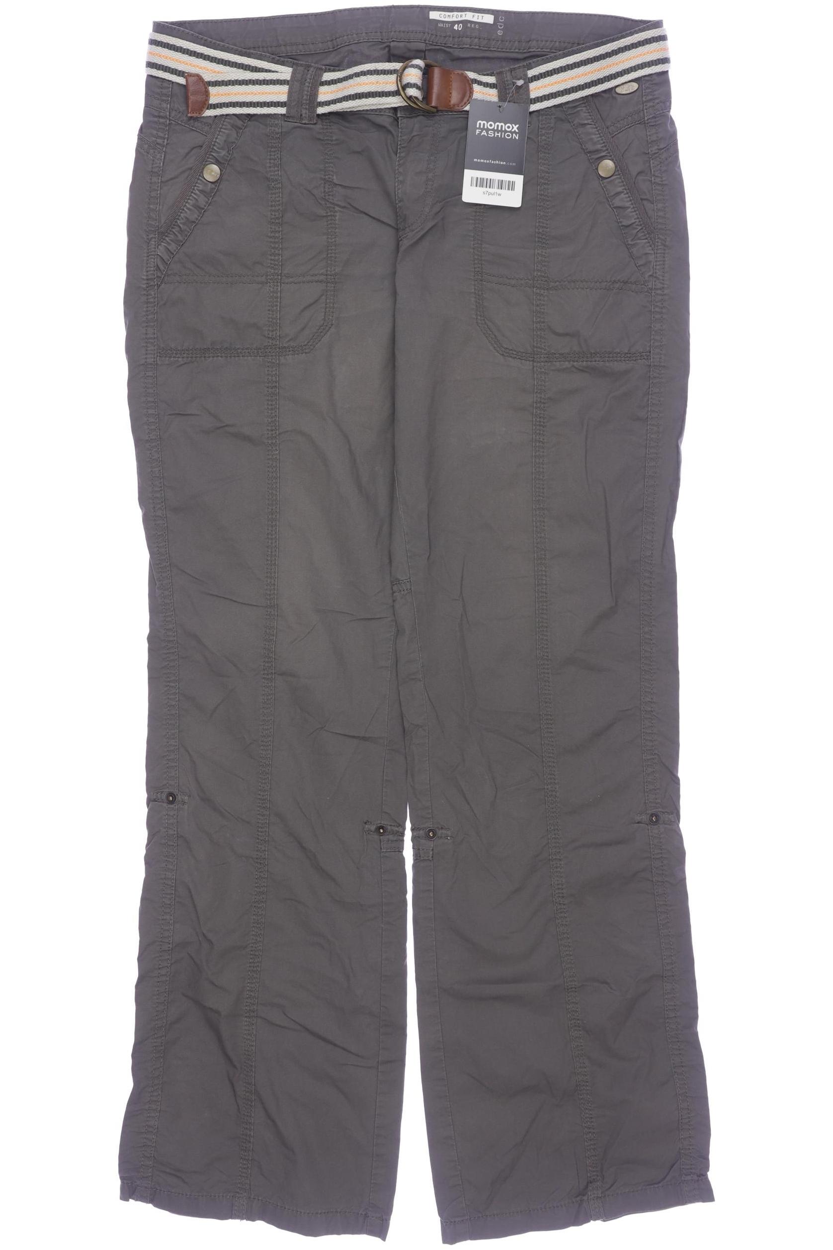 

edc by Esprit Damen Stoffhose, grün, Gr. 40