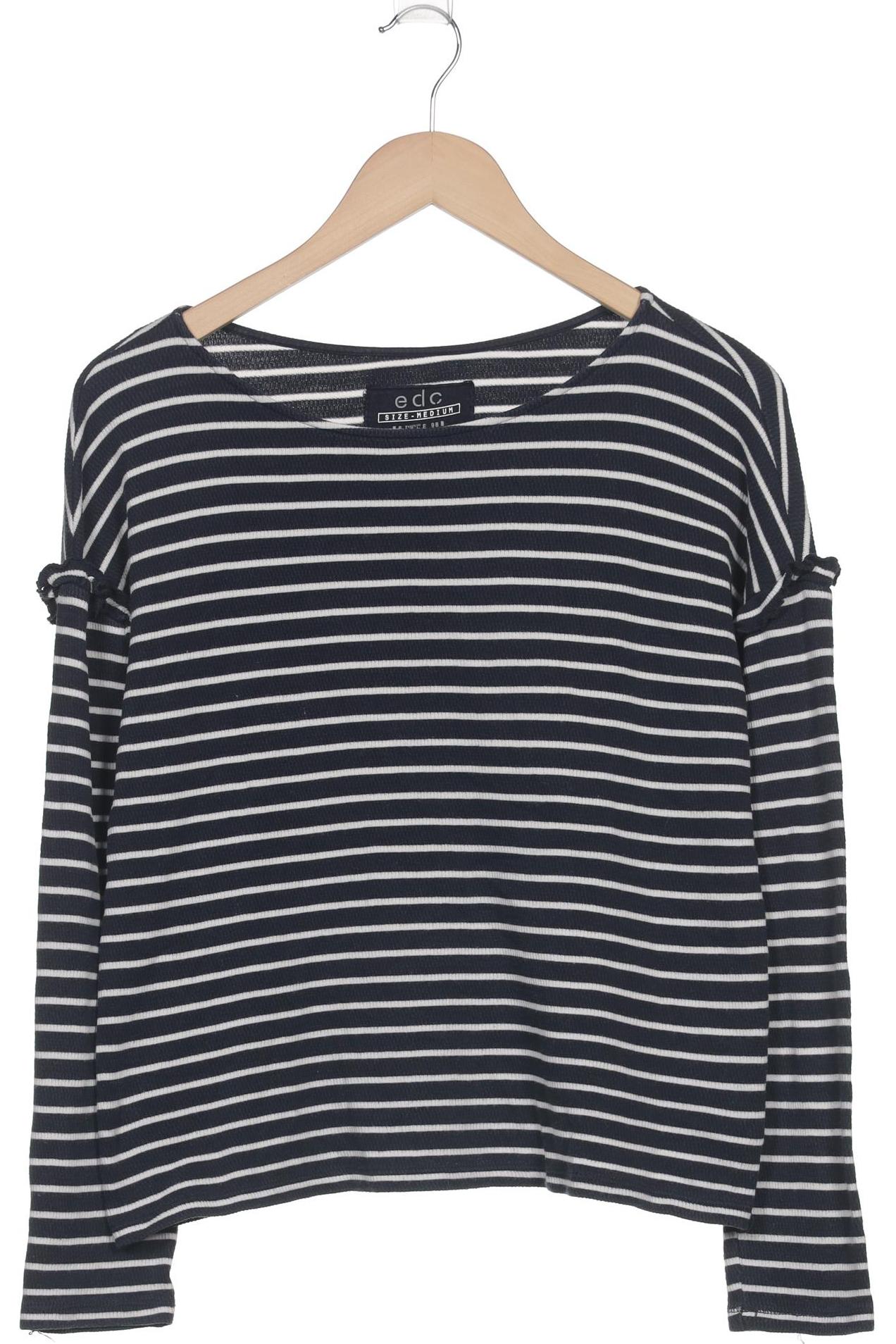 

edc by Esprit Damen Langarmshirt, marineblau, Gr. 38