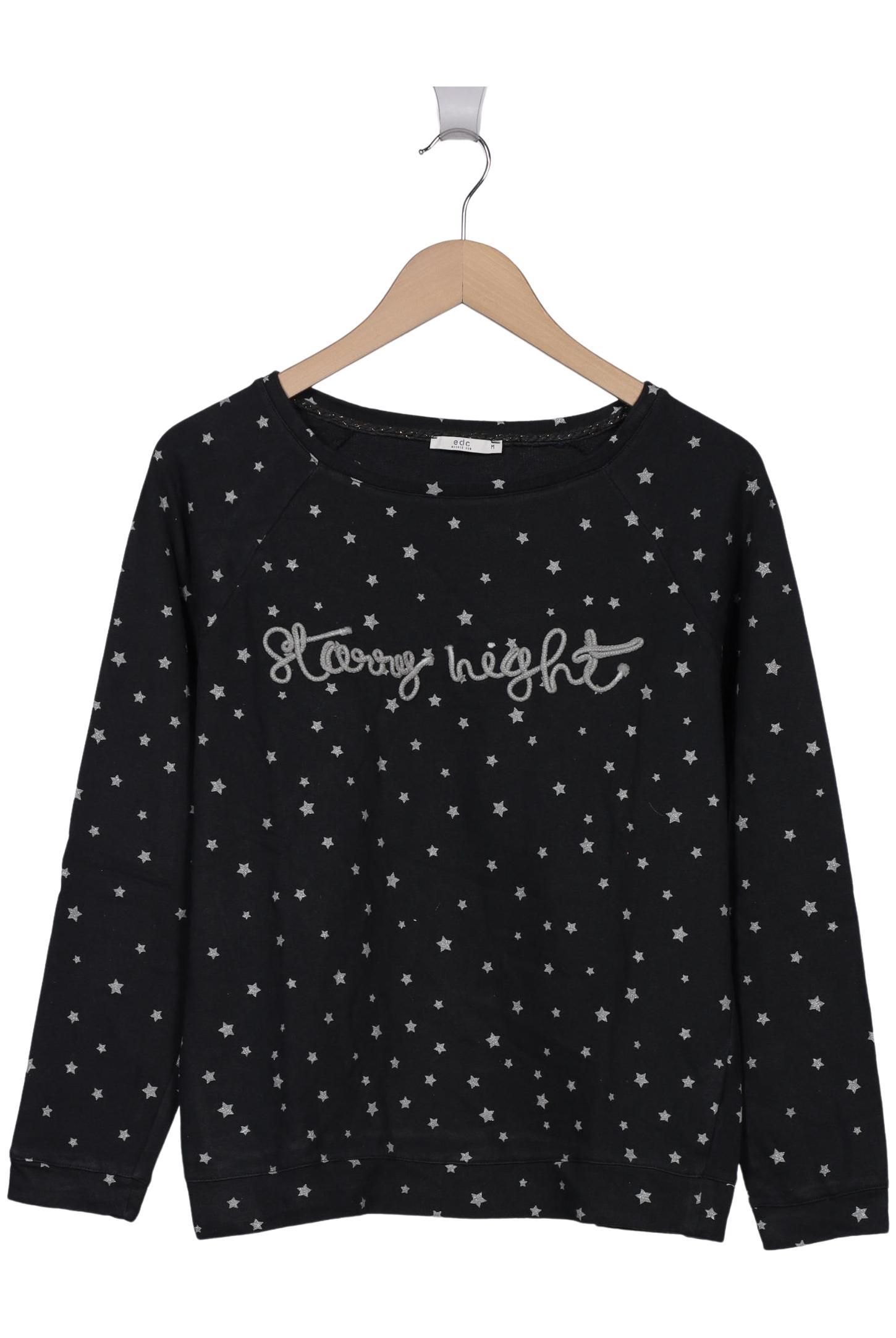 

edc by Esprit Damen Sweatshirt, schwarz, Gr. 38