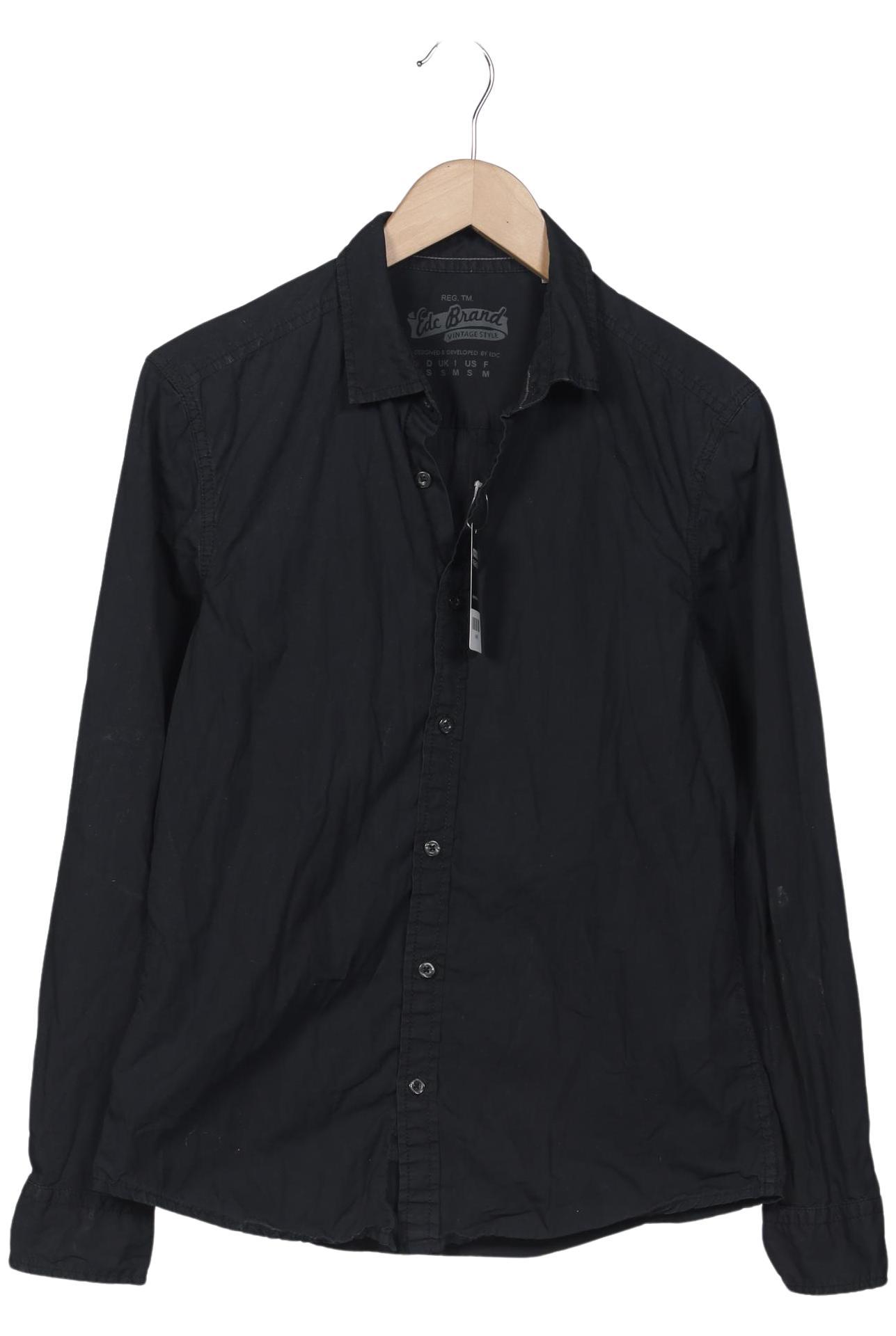 

edc by Esprit Herren Hemd, schwarz, Gr. 46