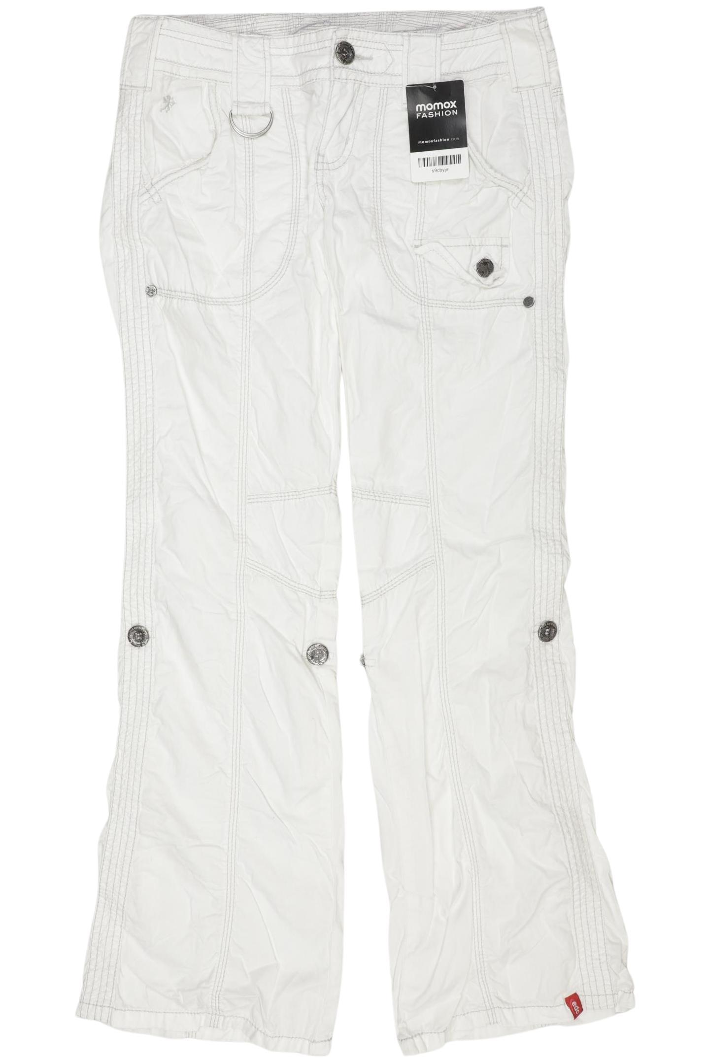 

edc by Esprit Damen Stoffhose, weiß, Gr. 32