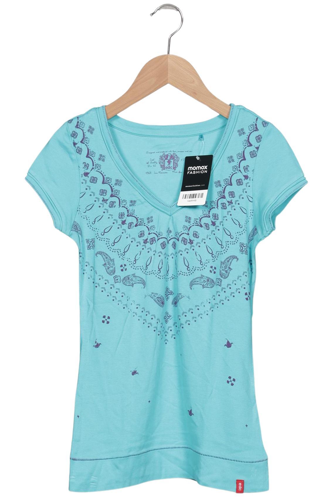 

edc by Esprit Damen T-Shirt, türkis, Gr. 36