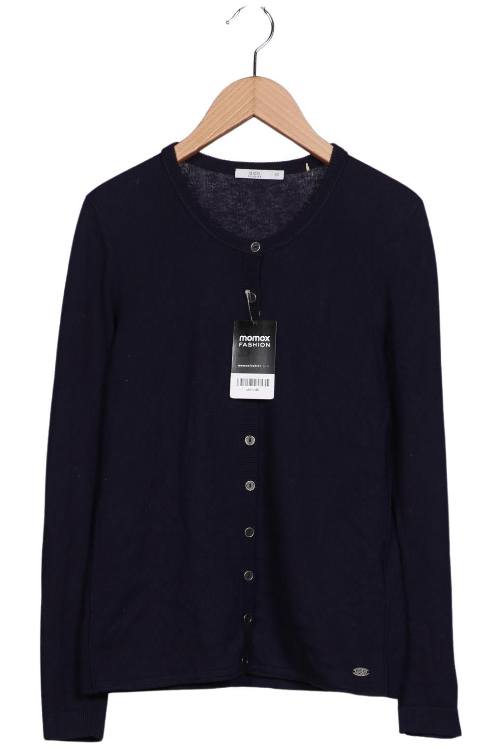 

edc by Esprit Damen Strickjacke, marineblau, Gr. 34