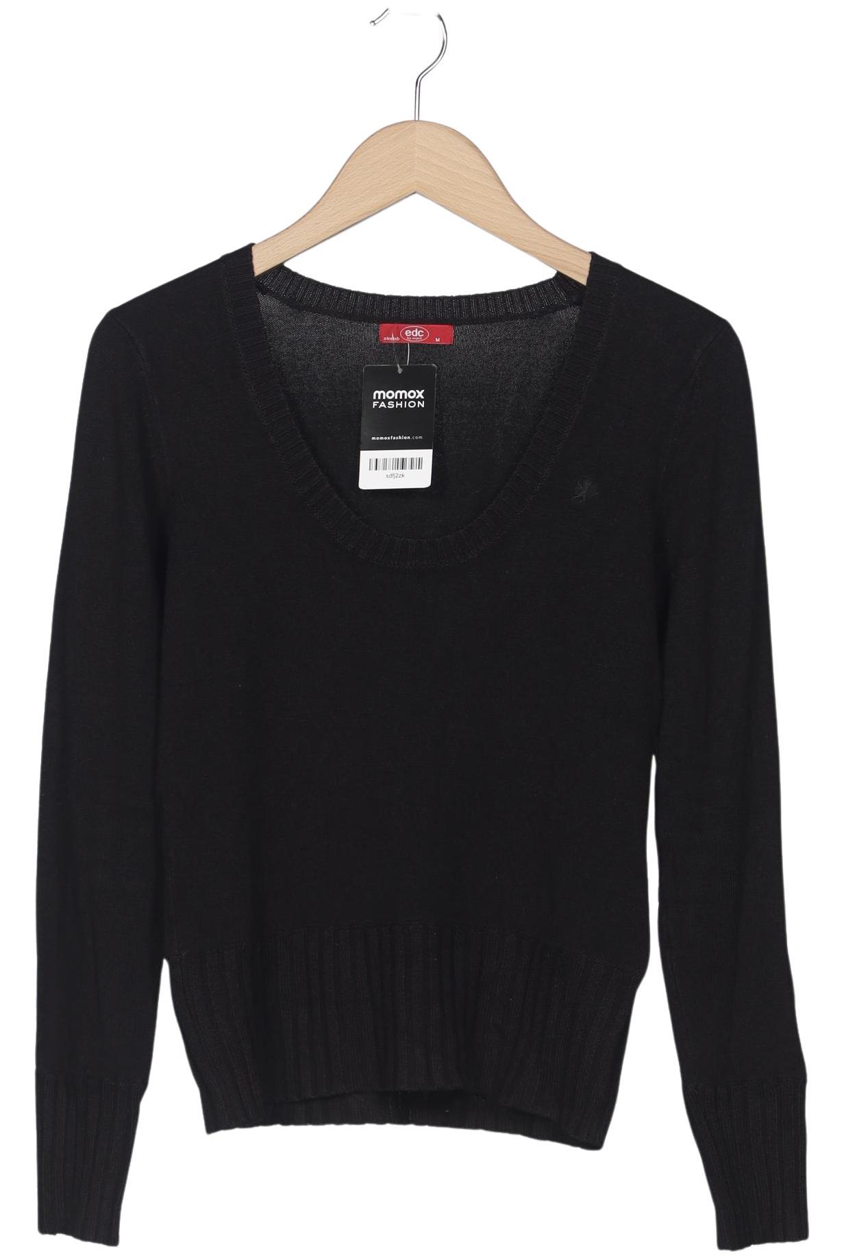 

edc by Esprit Damen Pullover, schwarz, Gr. 38