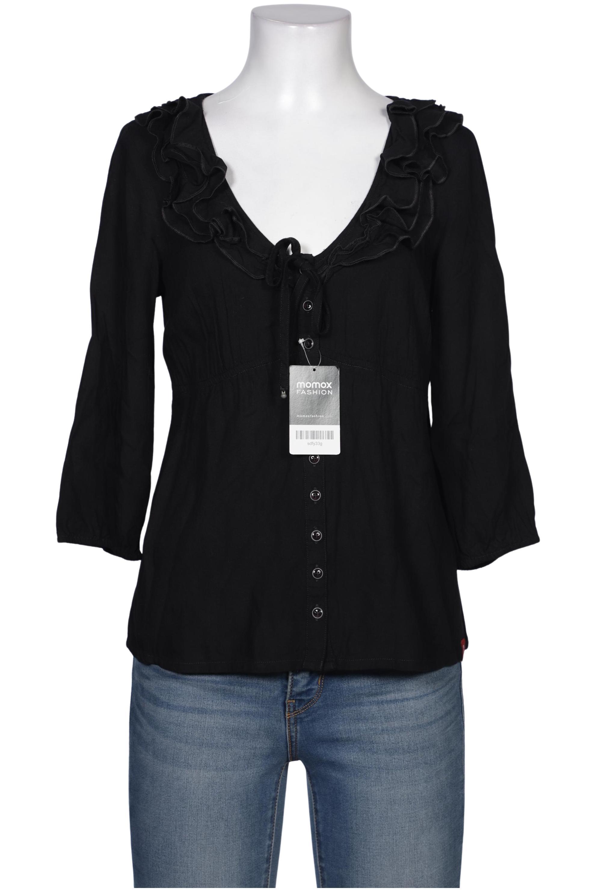 

edc by Esprit Damen Bluse, schwarz, Gr. 38