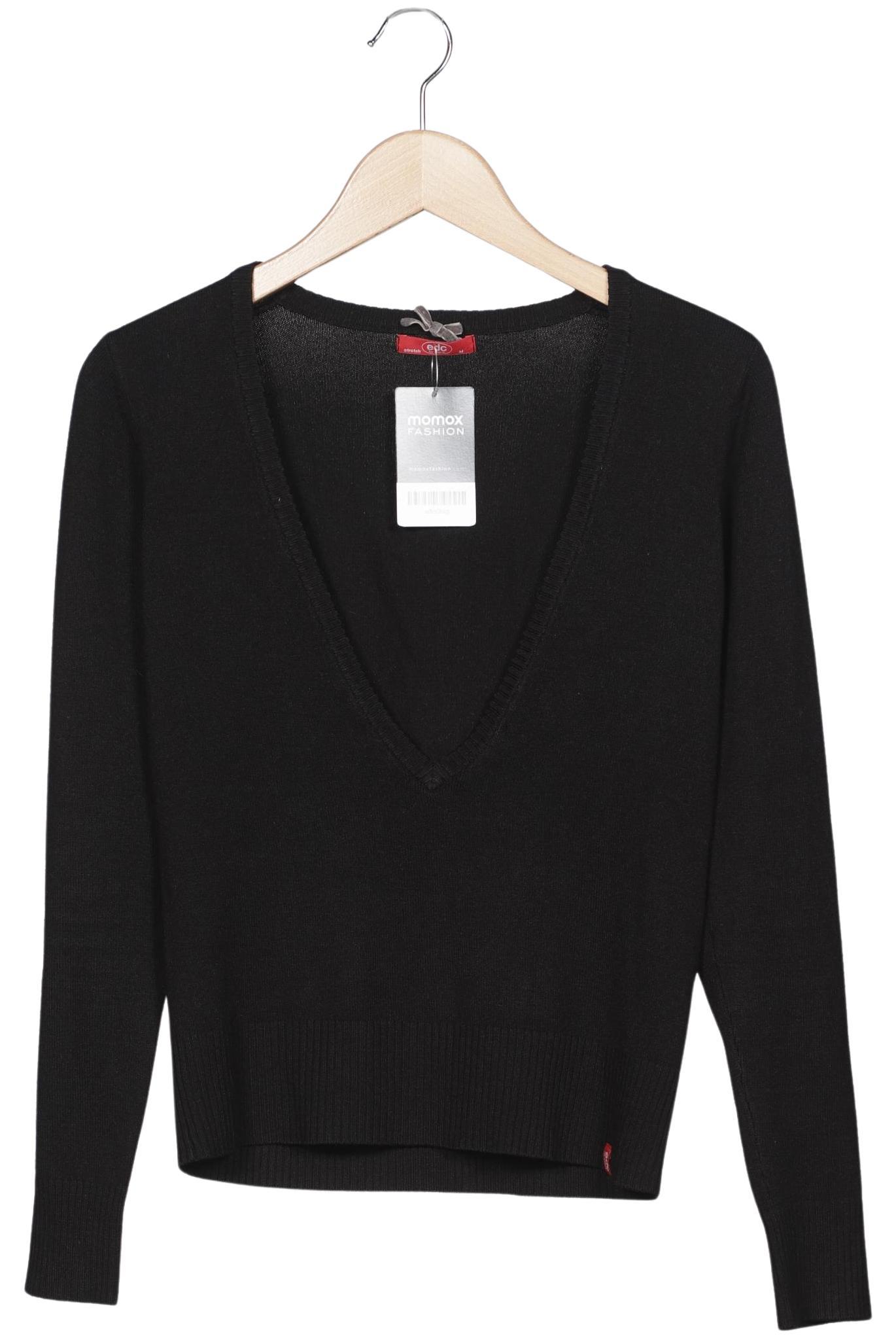 

edc by Esprit Damen Pullover, schwarz, Gr. 38