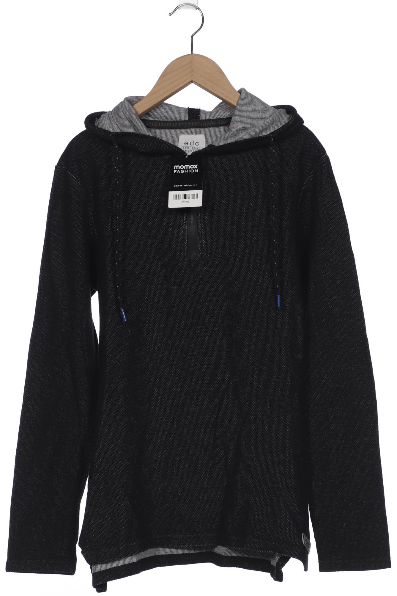 

edc by Esprit Herren Kapuzenpullover, schwarz, Gr. 46