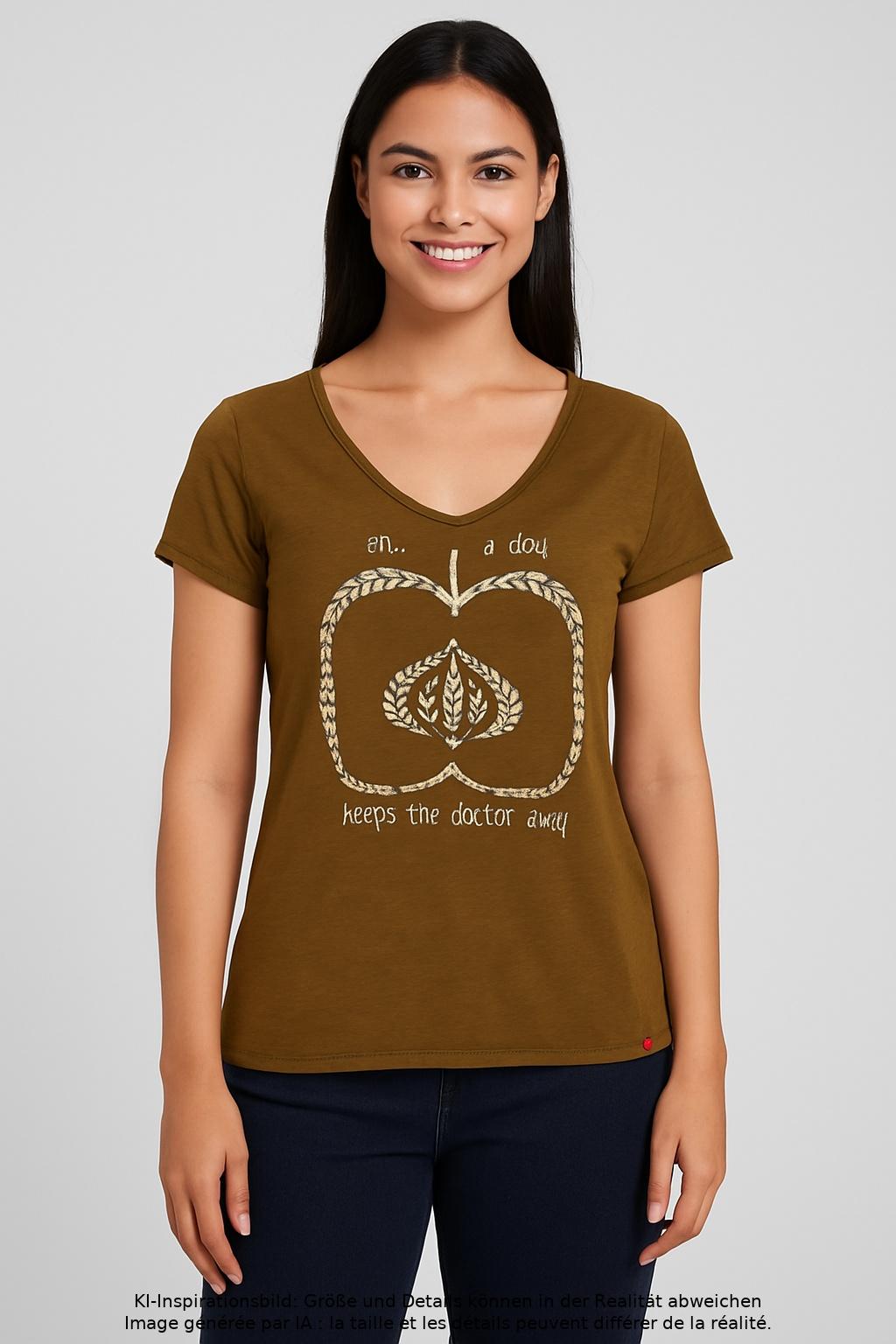 

edc by Esprit Damen T-Shirt, grün, Gr. 42