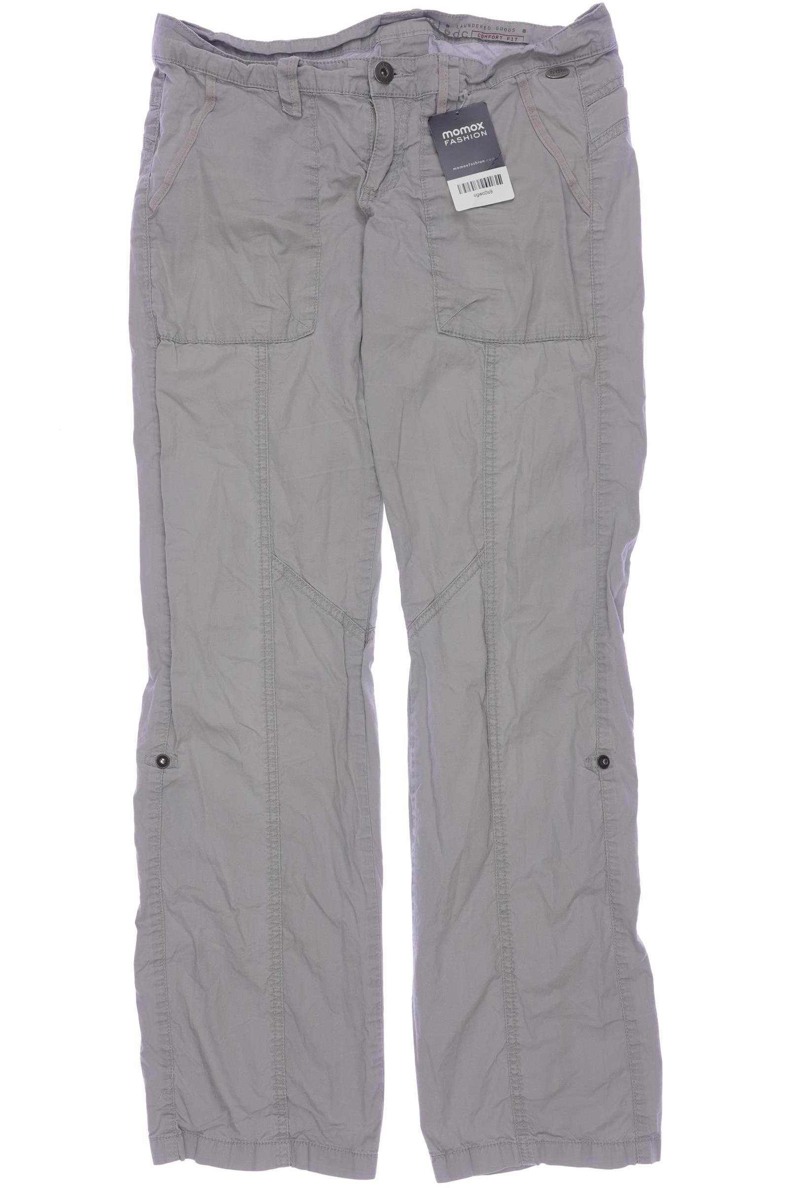 

edc by Esprit Damen Stoffhose, grau, Gr. 34