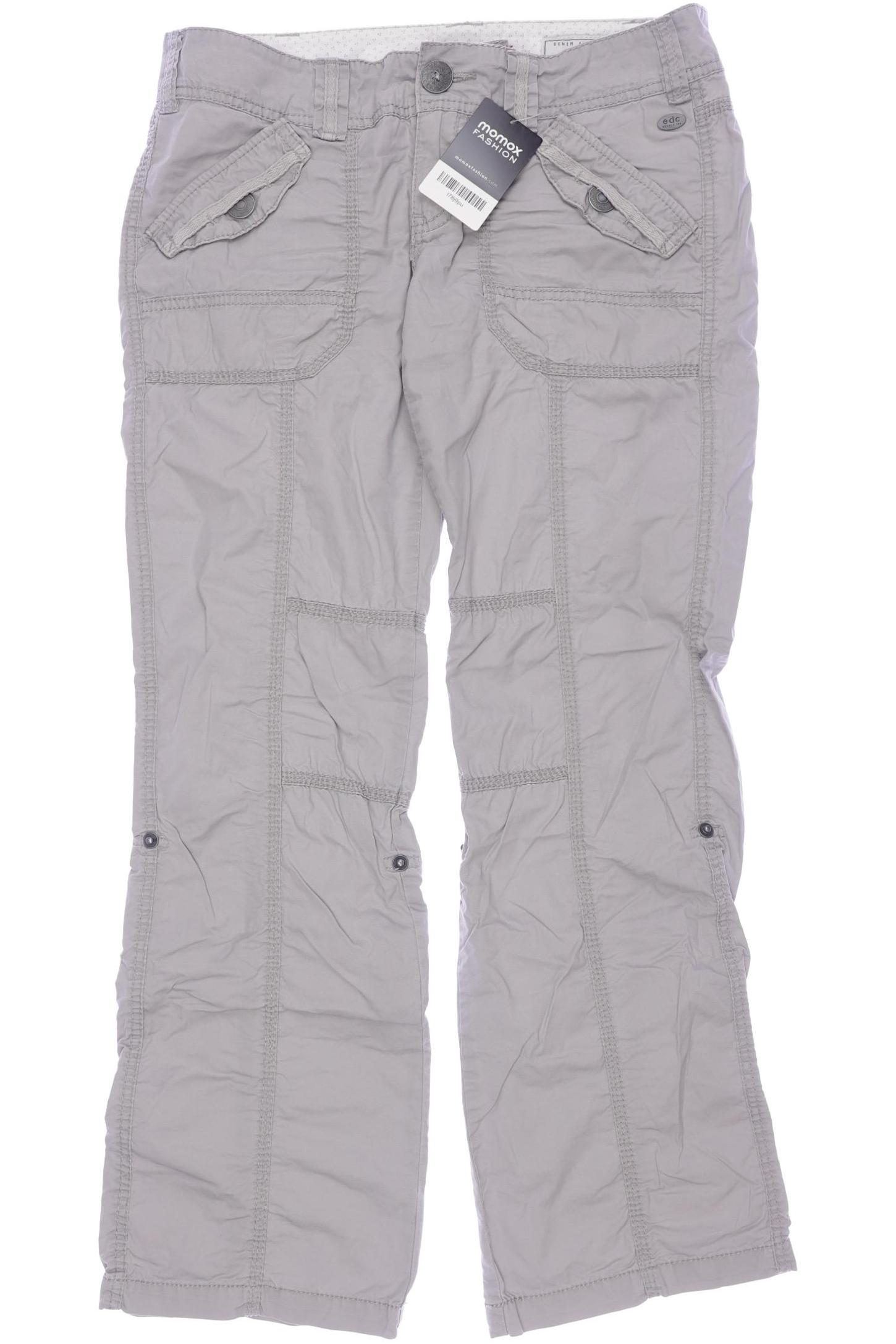 

edc by Esprit Damen Stoffhose, grau, Gr. 36