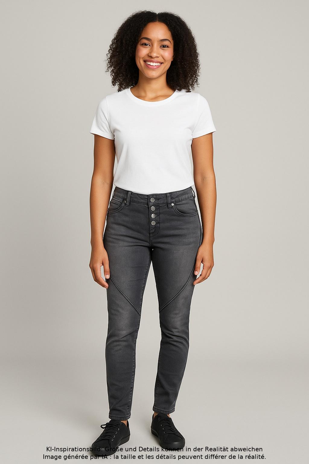 

edc by Esprit Damen Stoffhose, grau, Gr. 36