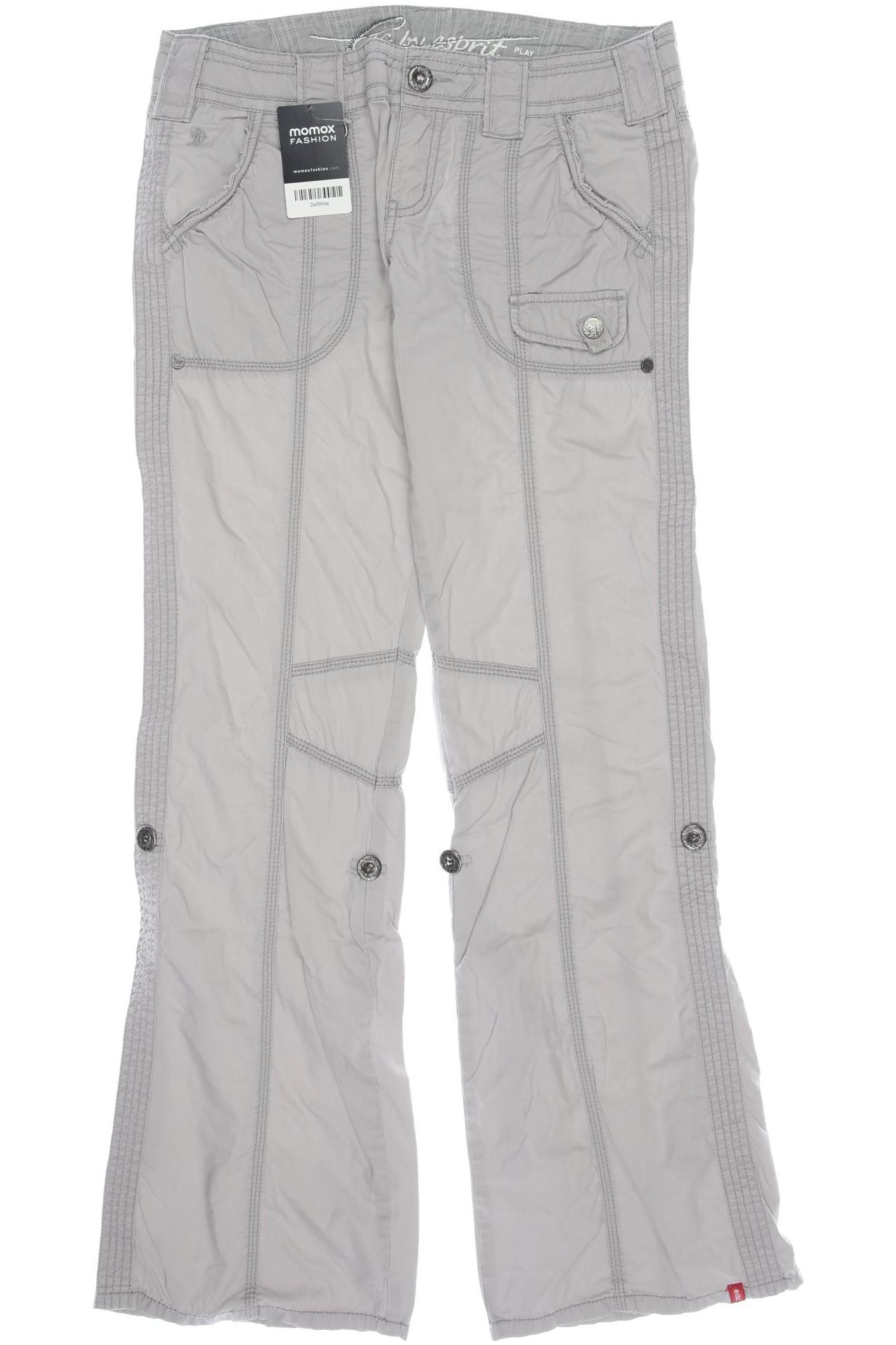 

edc by Esprit Damen Stoffhose, grau, Gr. 38
