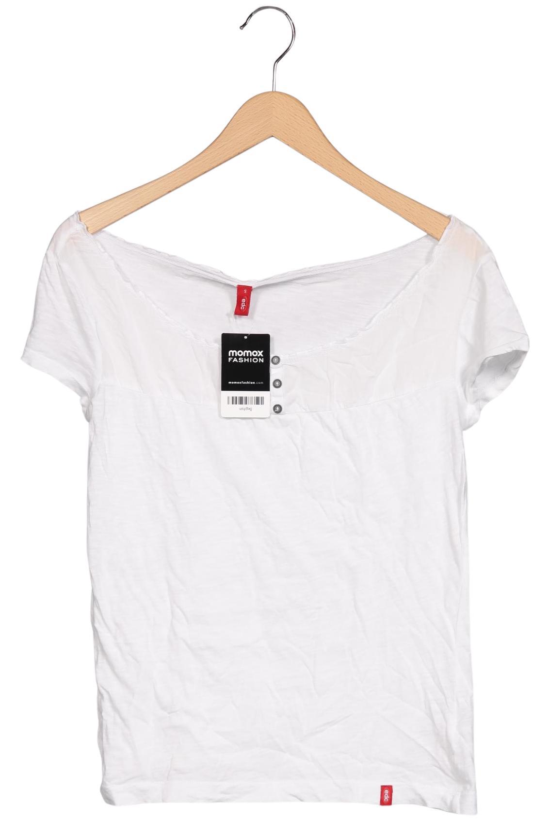 

edc by Esprit Damen T-Shirt, weiß, Gr. 36