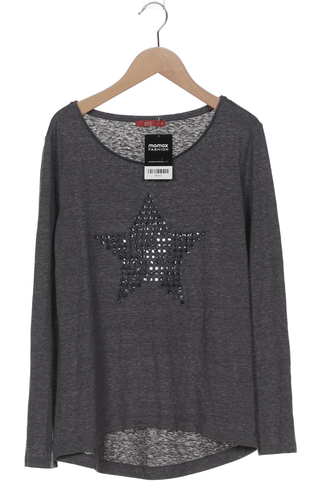 

edc by Esprit Damen Langarmshirt, grau, Gr. 38