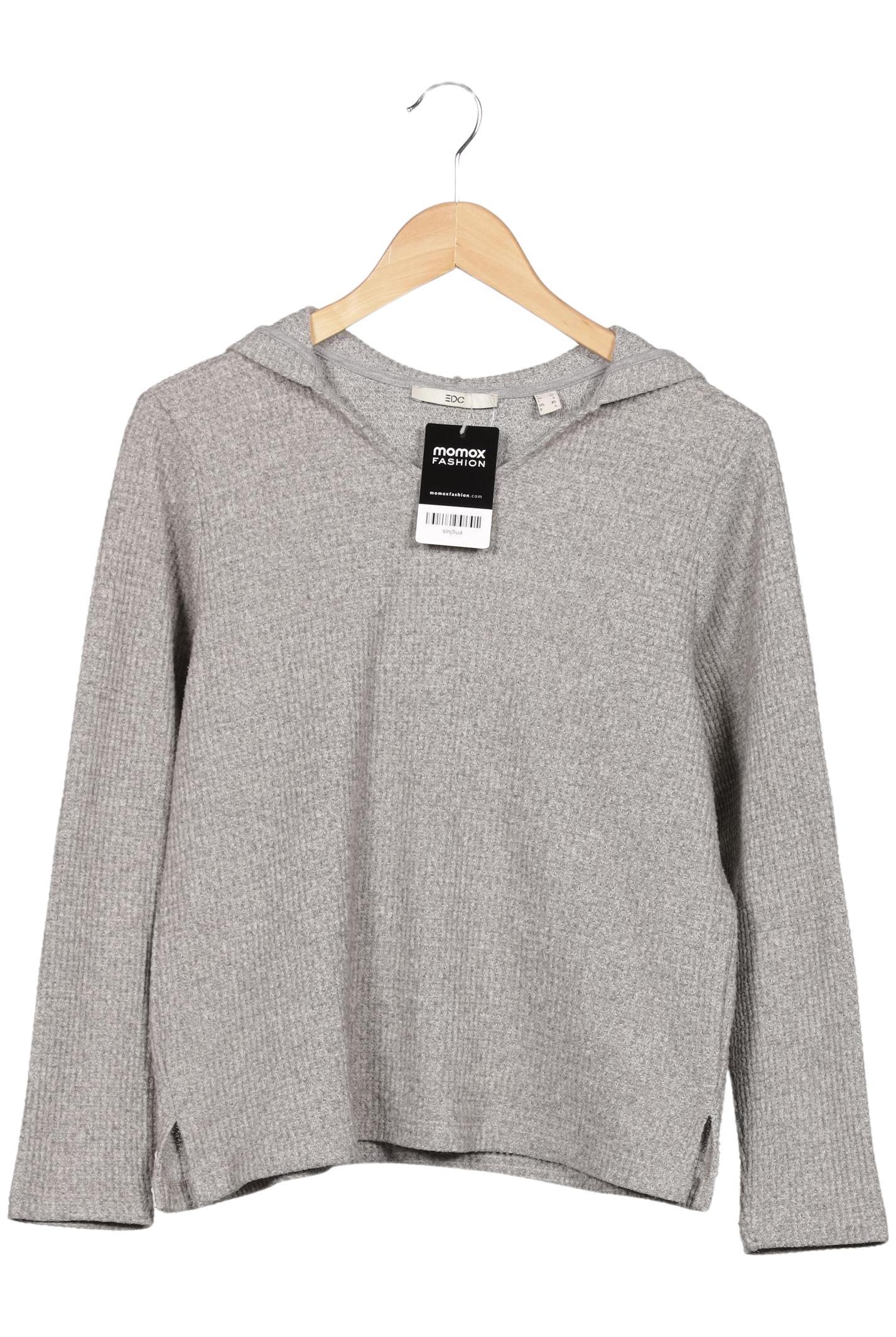

edc by Esprit Damen Kapuzenpullover, grau, Gr. 34