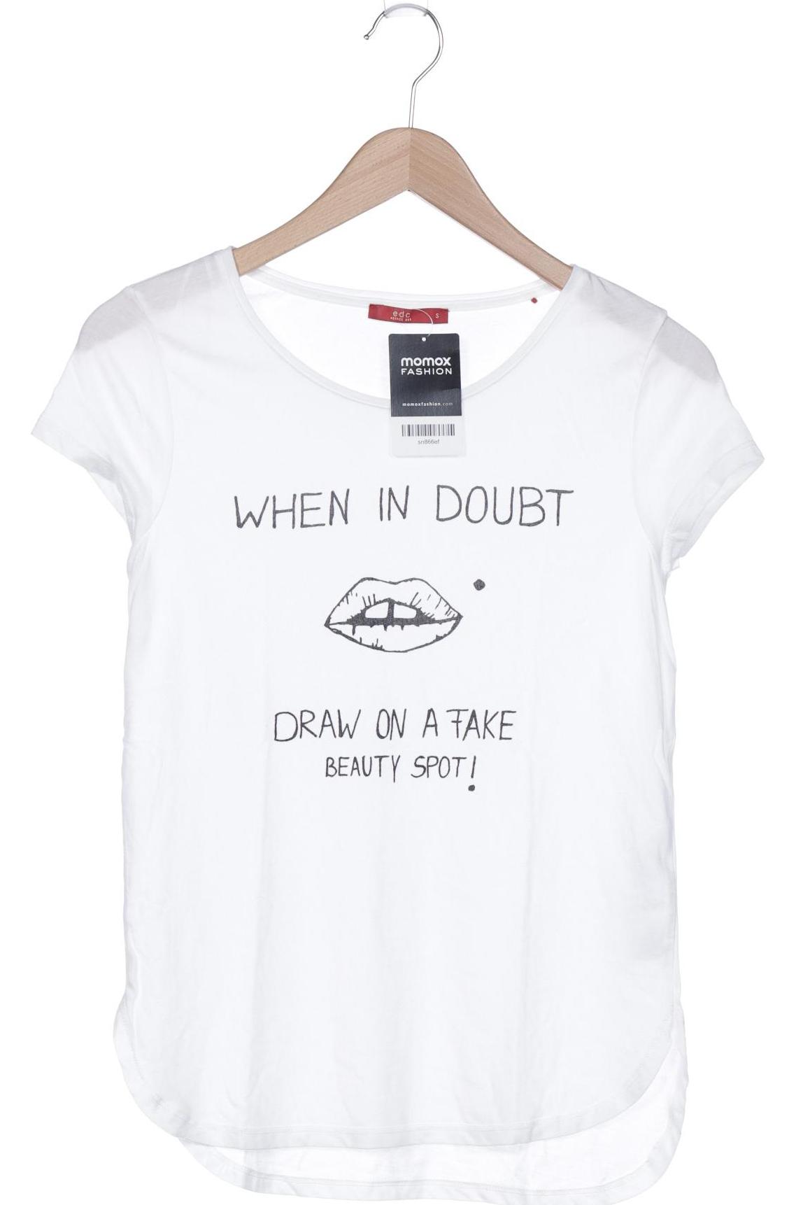 

edc by Esprit Damen T-Shirt, weiß