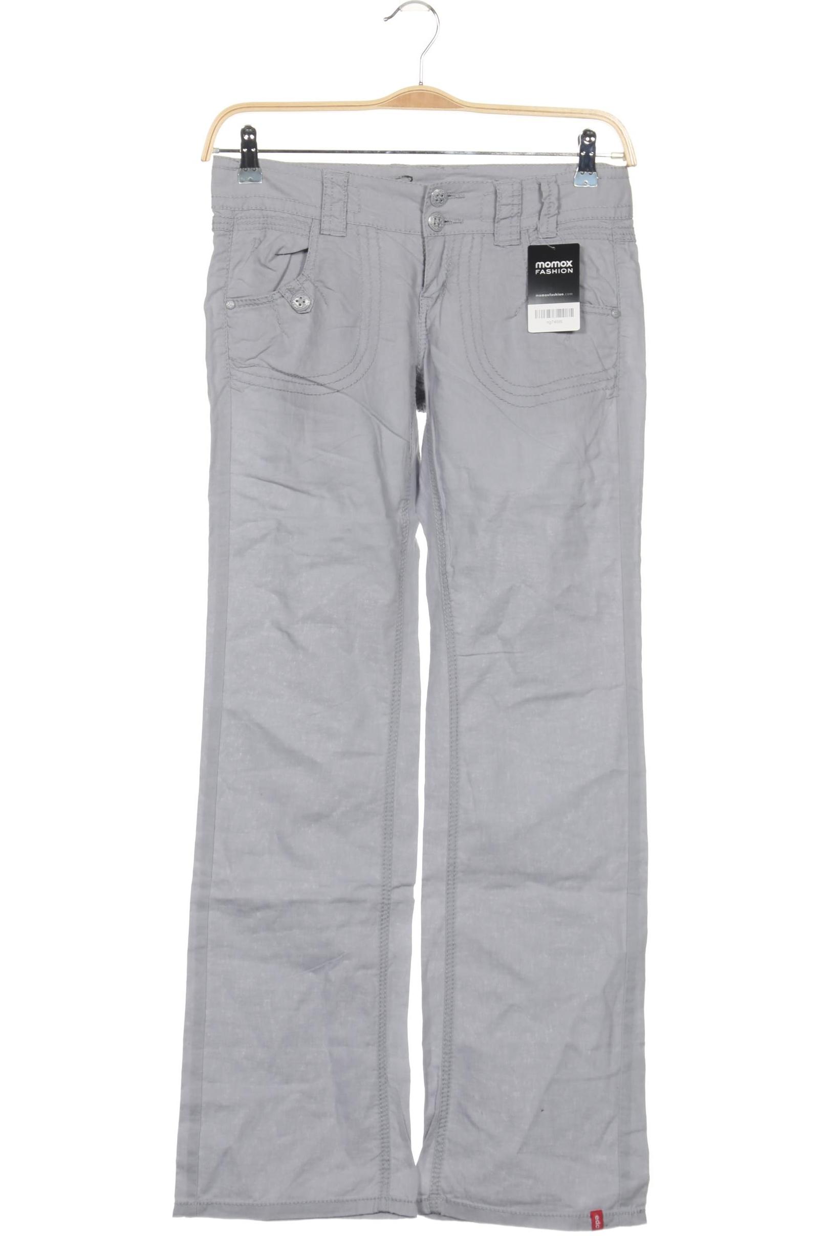 

edc by Esprit Damen Stoffhose, grau, Gr. 34