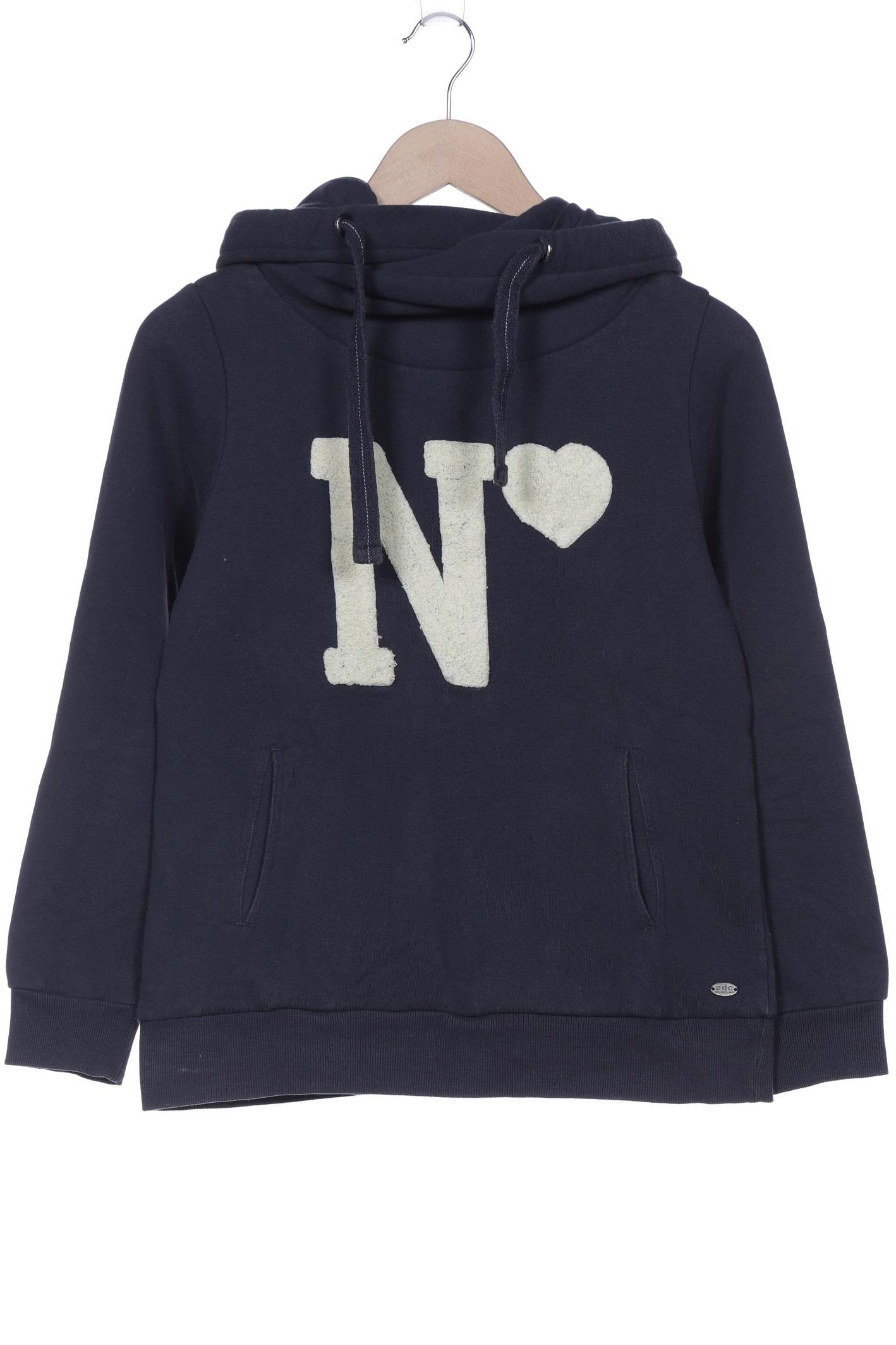 

edc by Esprit Damen Kapuzenpullover, marineblau, Gr. 36