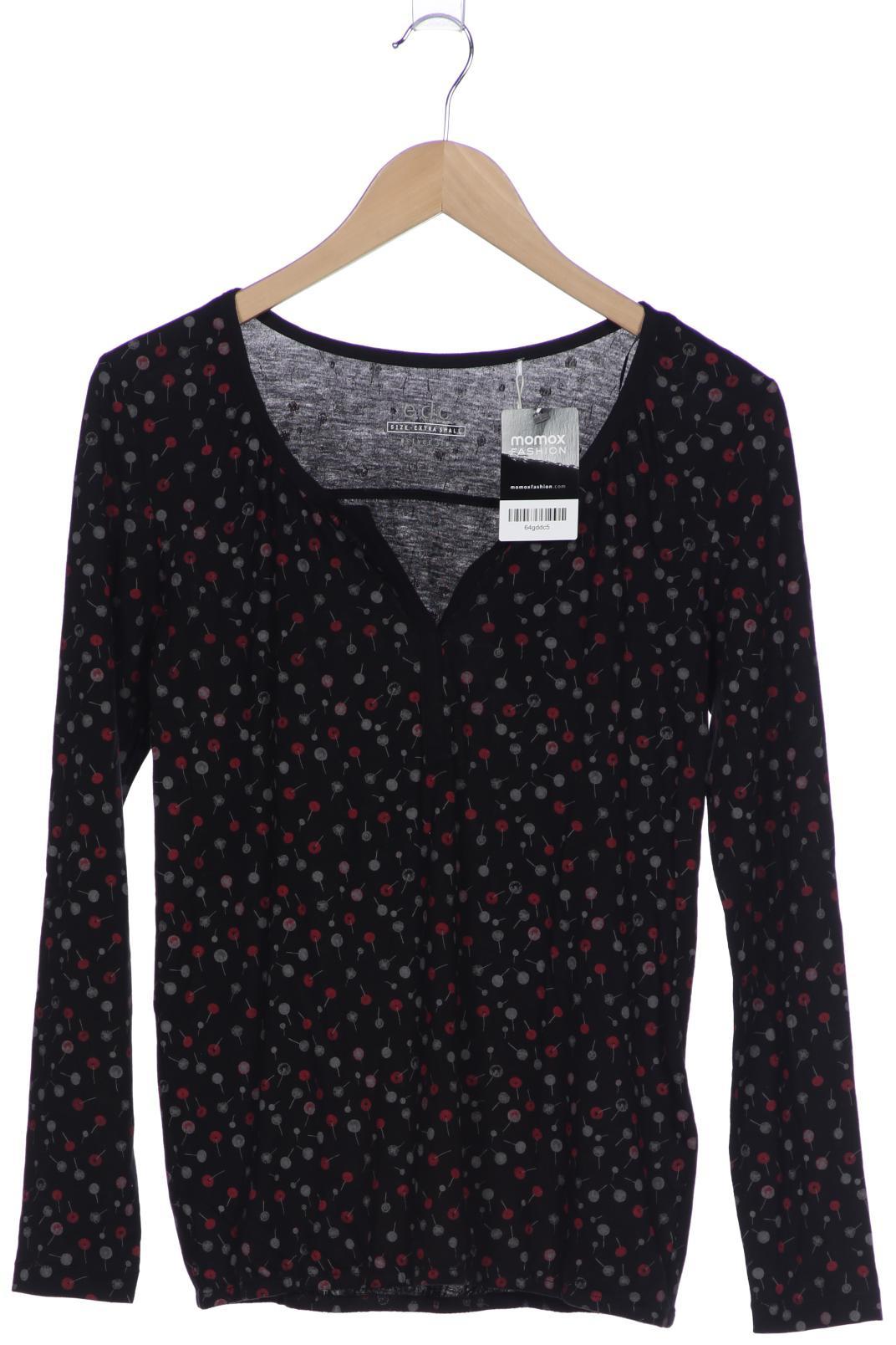 

edc by Esprit Damen Langarmshirt, schwarz, Gr. 34