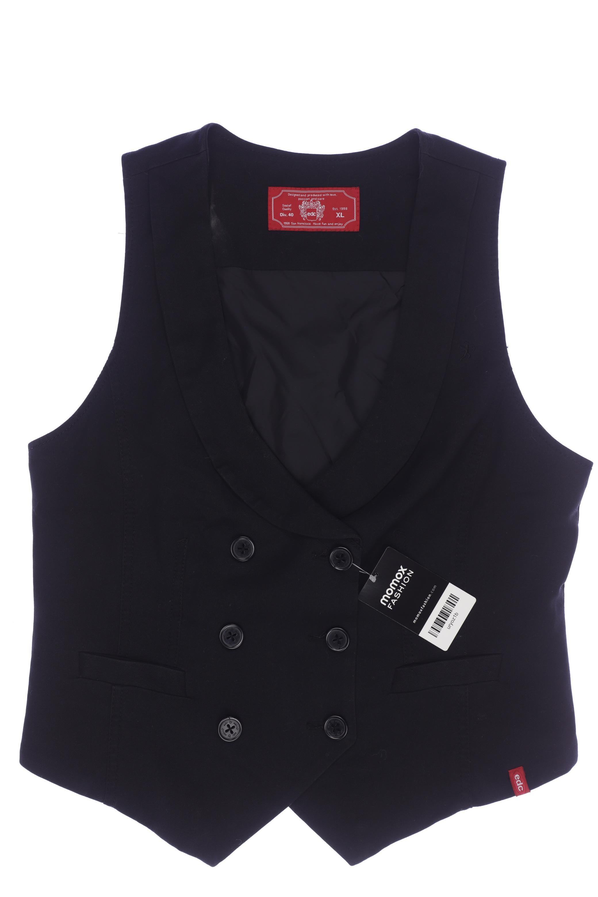 

edc by Esprit Damen Weste, schwarz, Gr. 44