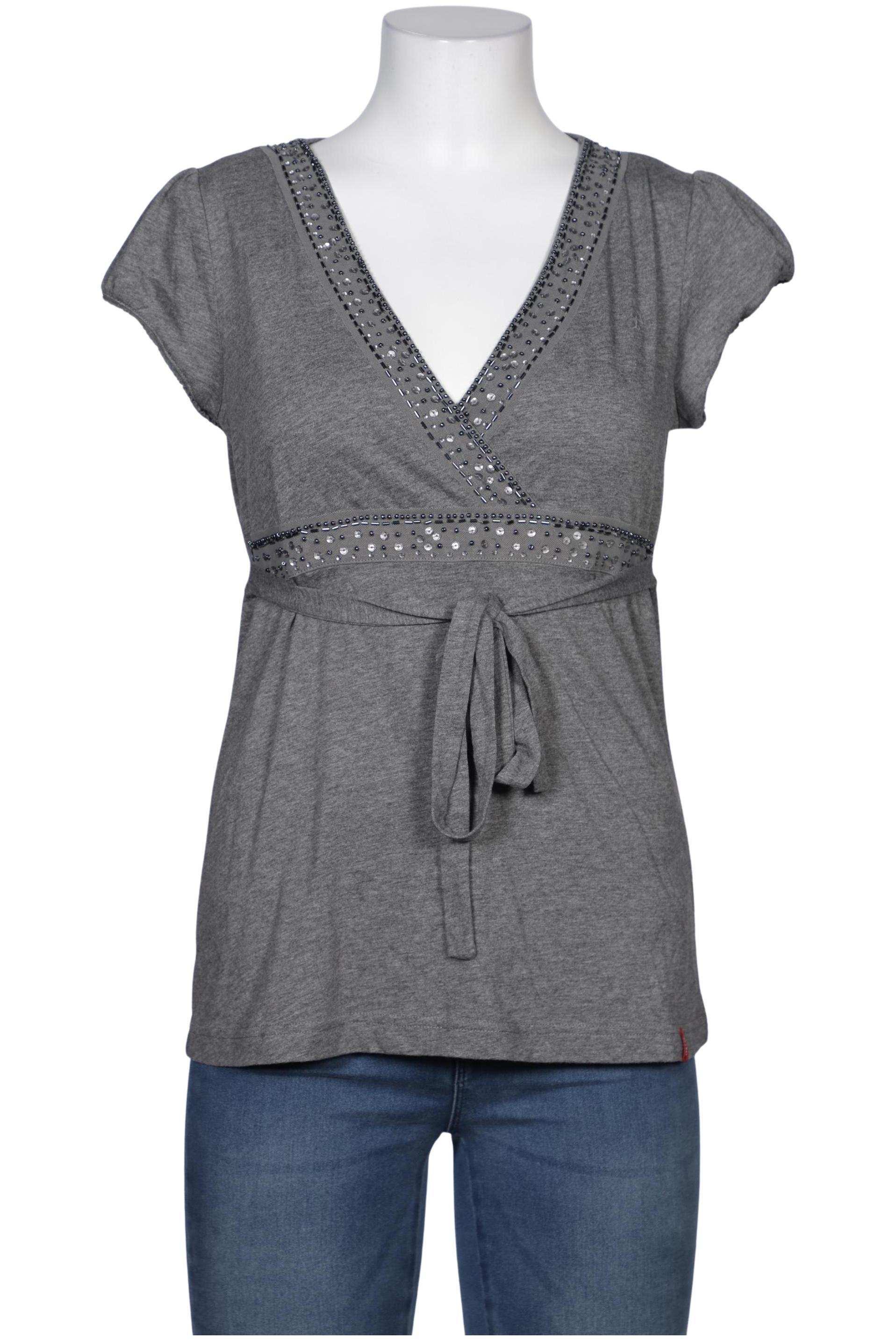 

edc by Esprit Damen T-Shirt, grau, Gr. 42