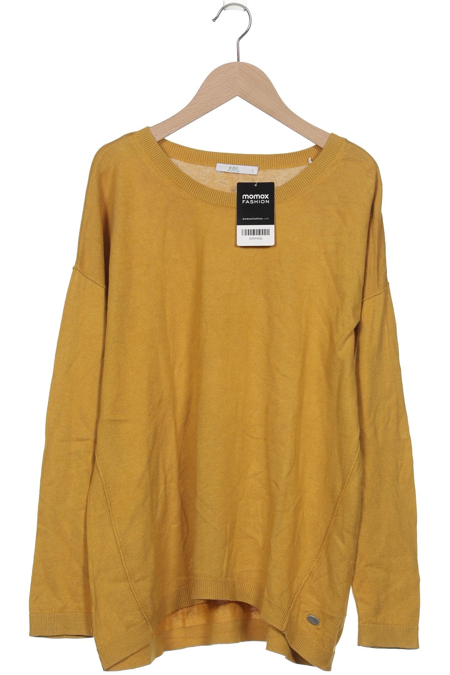 

edc by Esprit Damen Pullover, gelb, Gr. 42