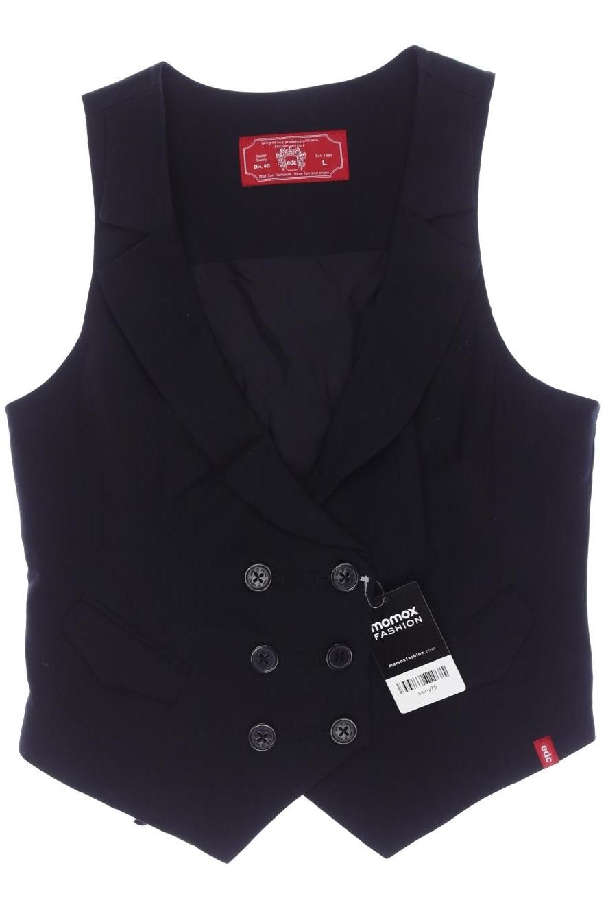 

edc by Esprit Damen Weste, schwarz, Gr. 40