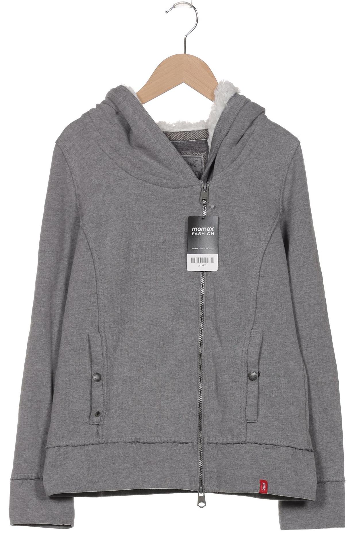 

edc by Esprit Damen Kapuzenpullover, grau, Gr. 38