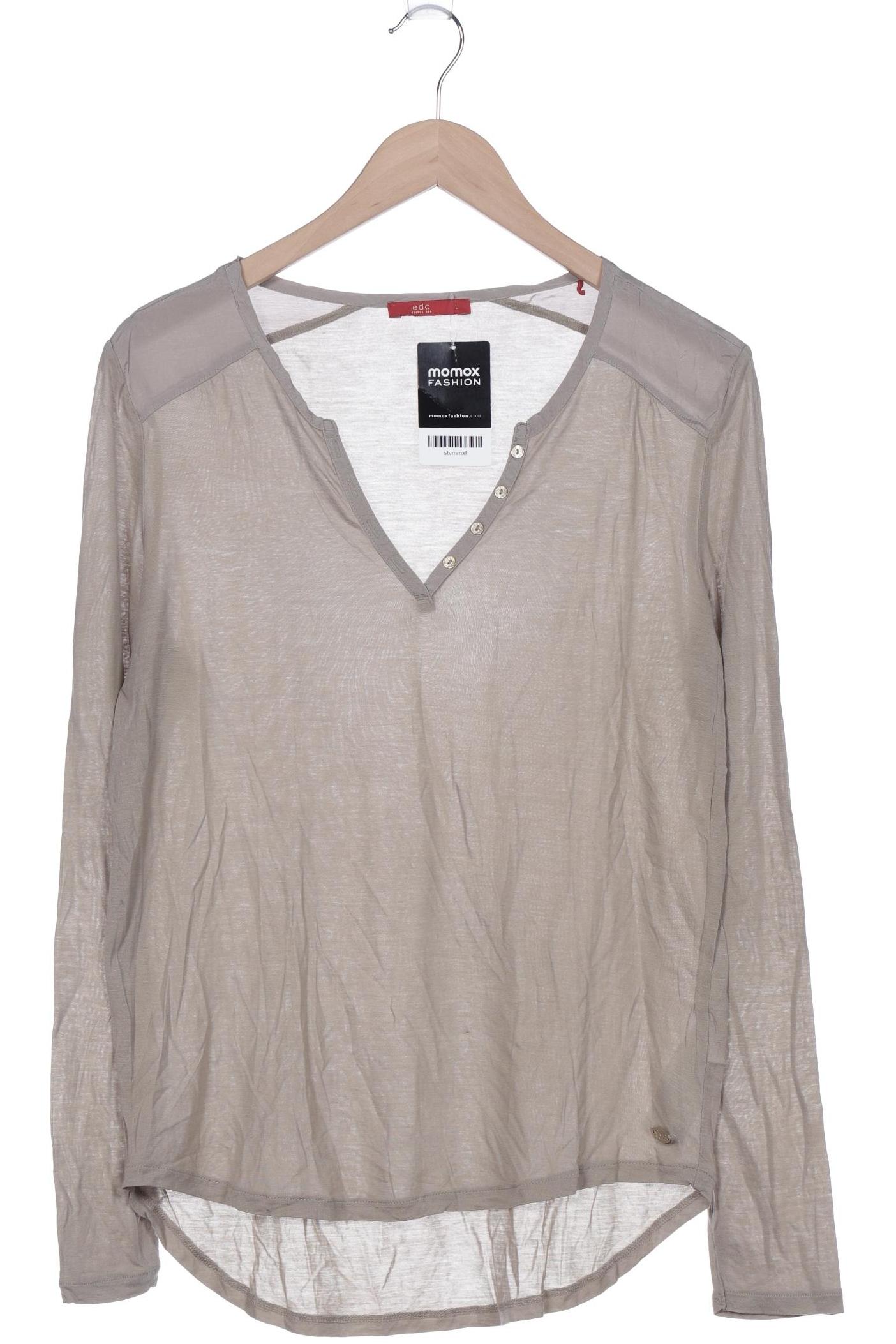 

edc by Esprit Damen Langarmshirt, beige, Gr. 42