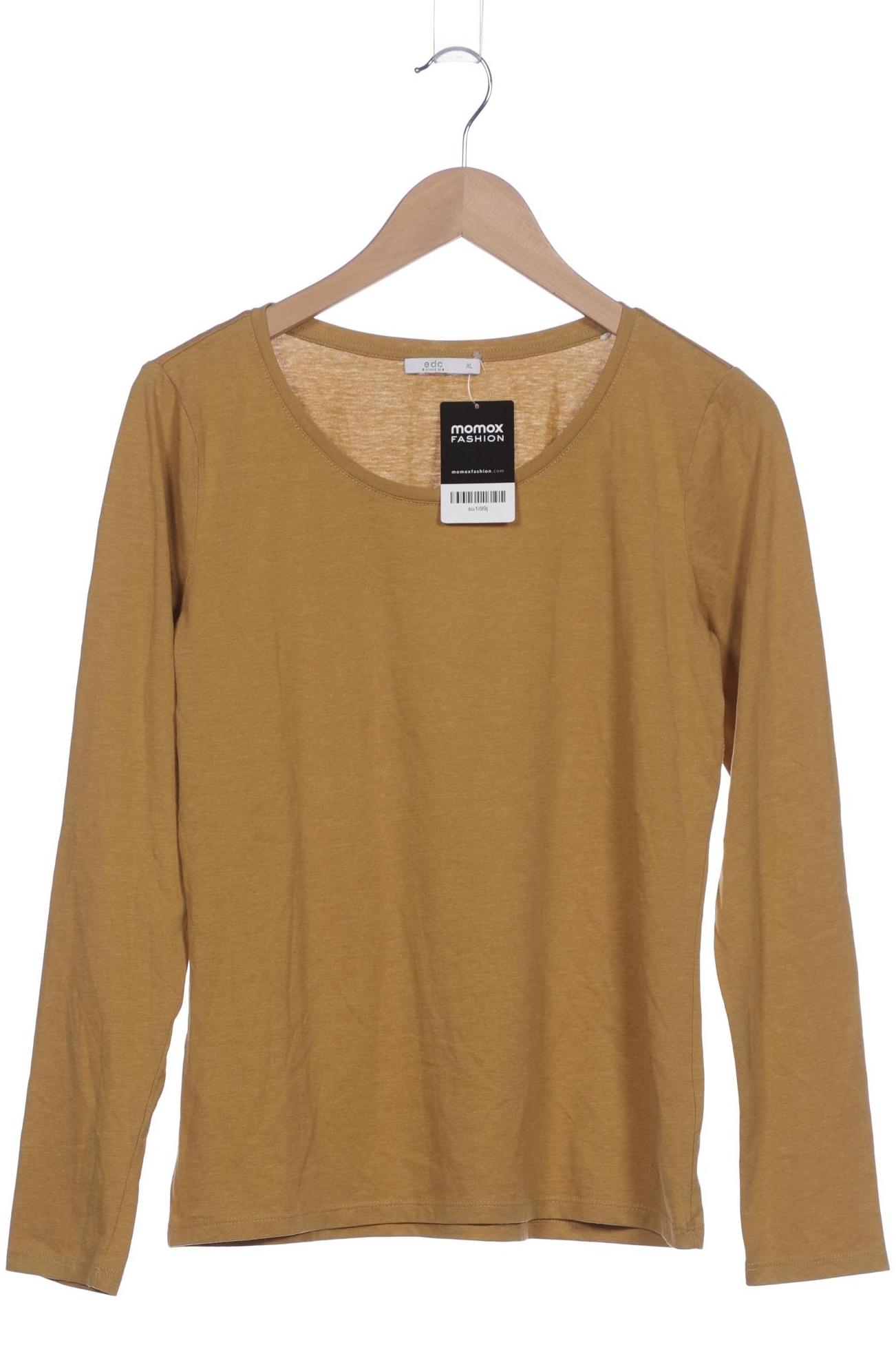 

edc by Esprit Damen Langarmshirt, gelb, Gr. 44