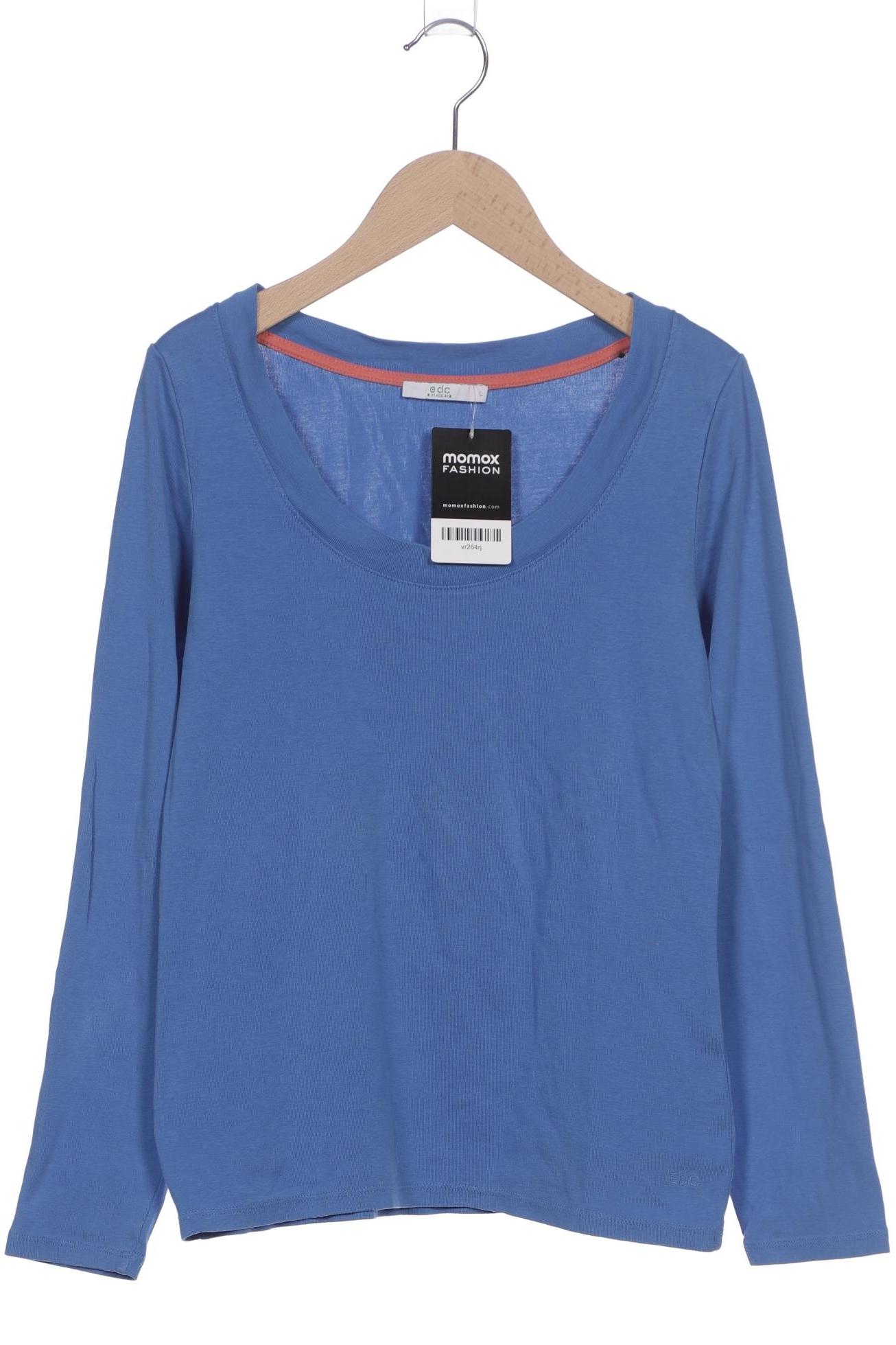 

edc by Esprit Damen Langarmshirt, blau, Gr. 42