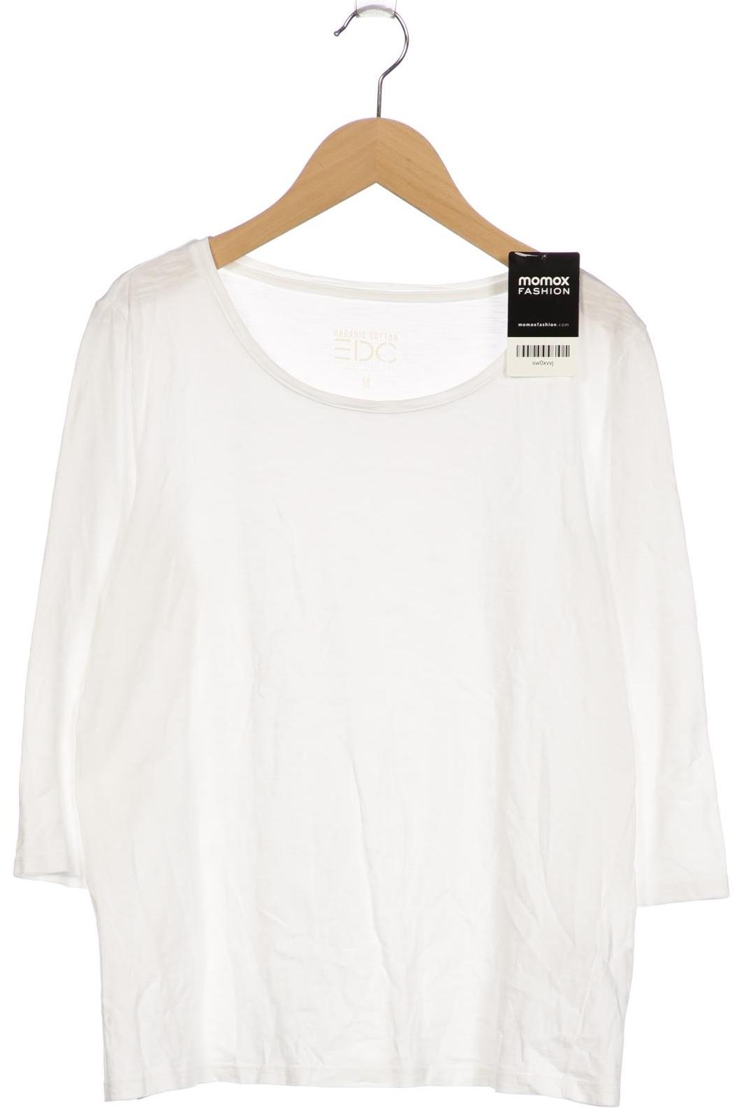 

edc by Esprit Damen Langarmshirt, weiß, Gr. 38