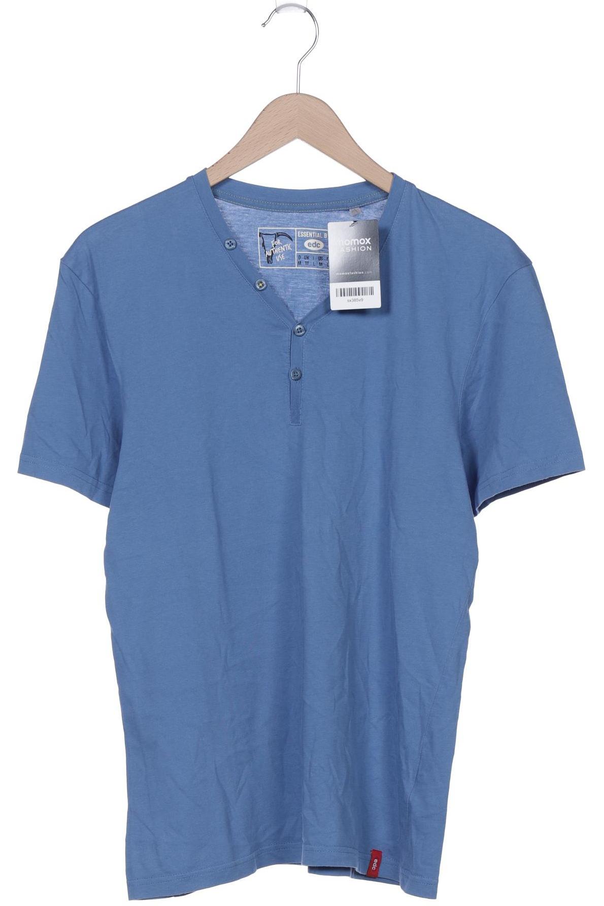 

edc by Esprit Herren T-Shirt, blau, Gr. 48