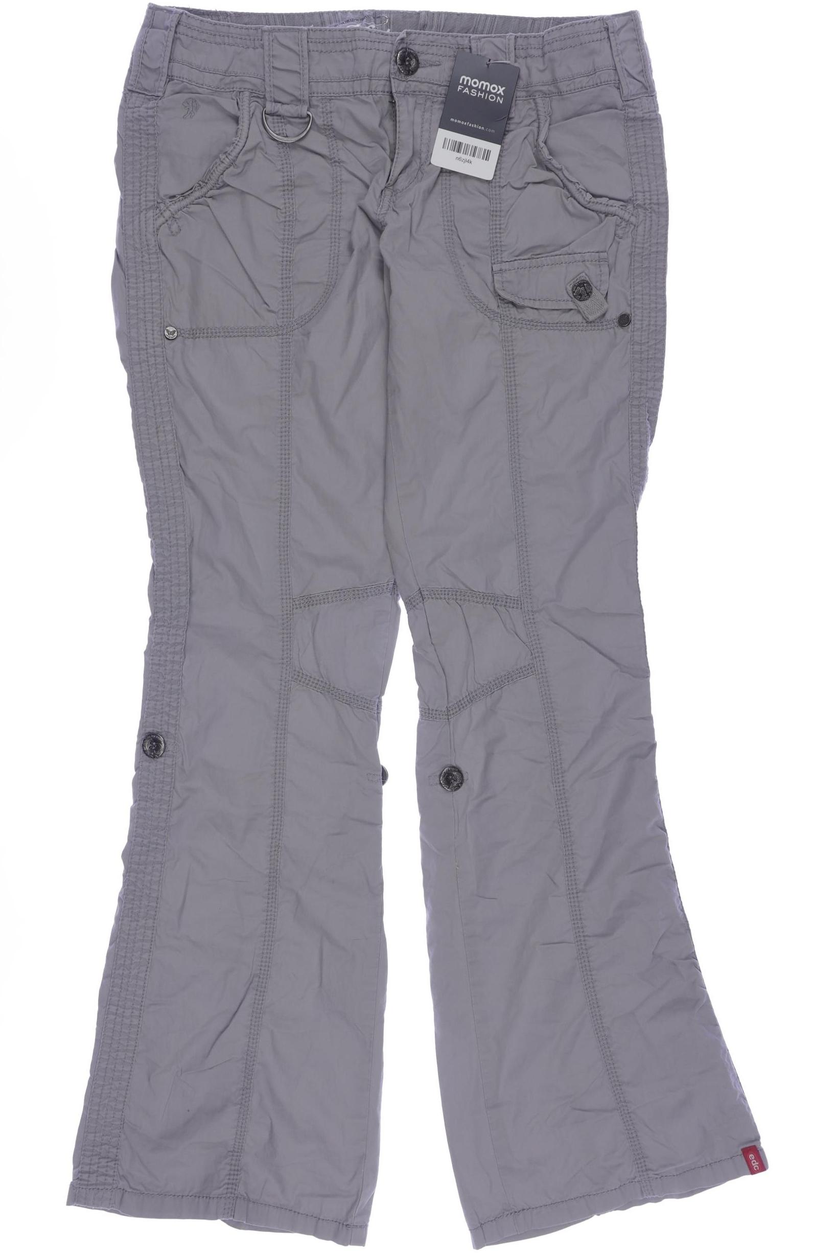 

edc by Esprit Damen Stoffhose, grau, Gr. 36