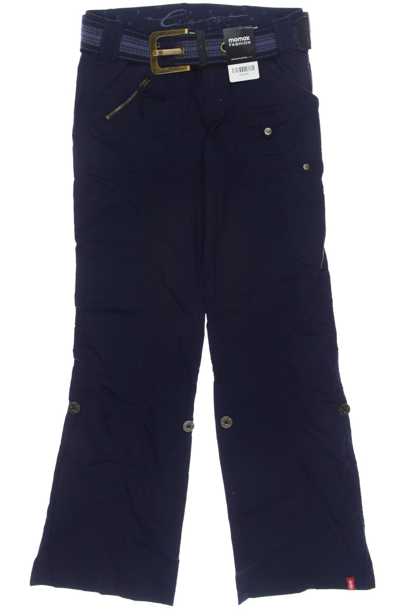 

edc by Esprit Damen Stoffhose, marineblau, Gr. 36