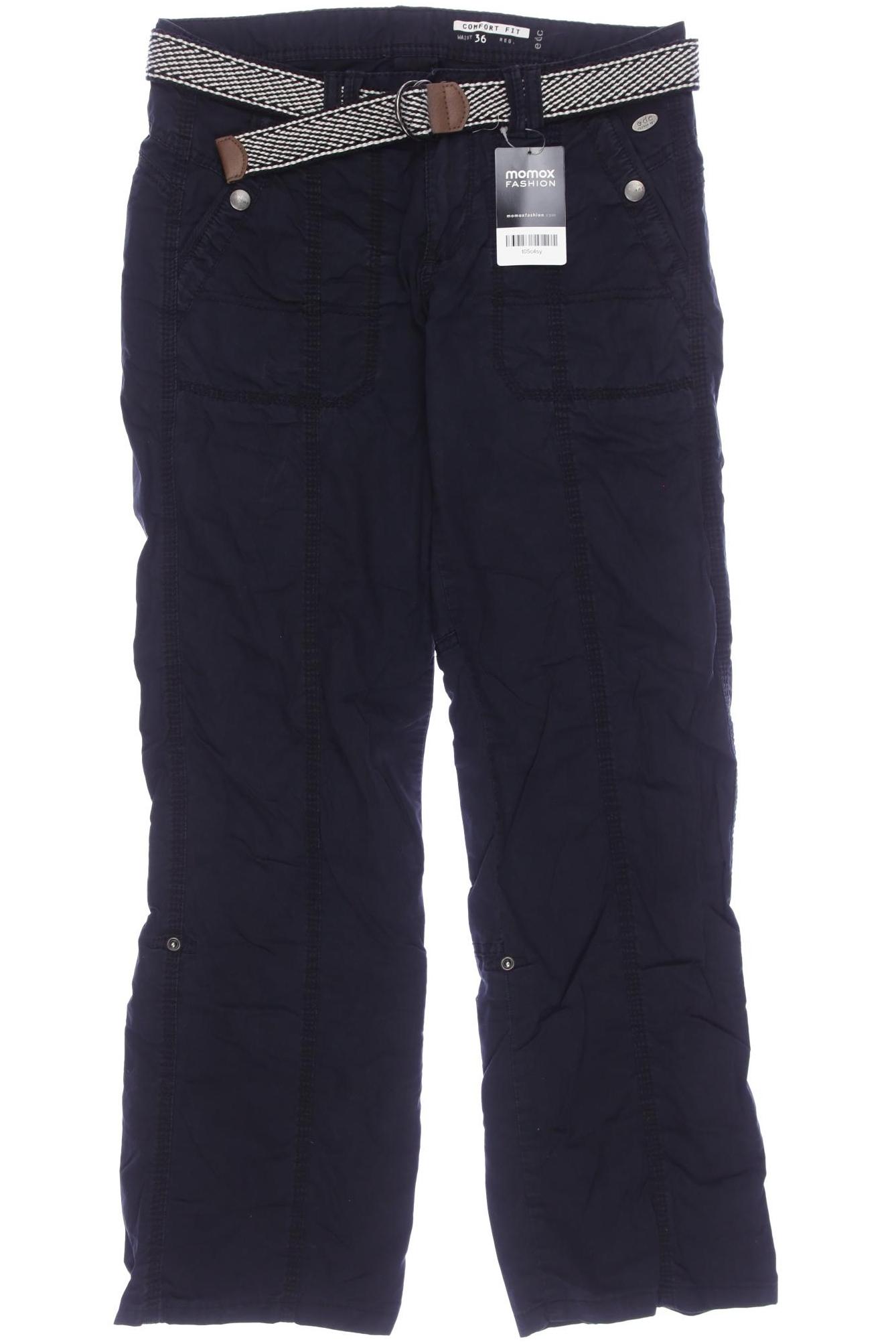 

edc by Esprit Damen Stoffhose, schwarz, Gr. 36