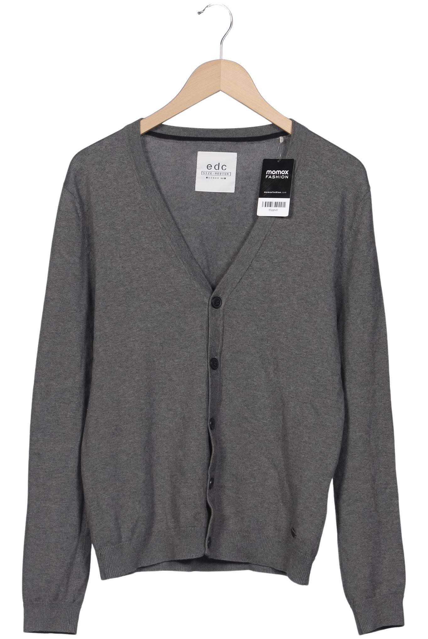 

edc by Esprit Herren Strickjacke, grau, Gr. 48