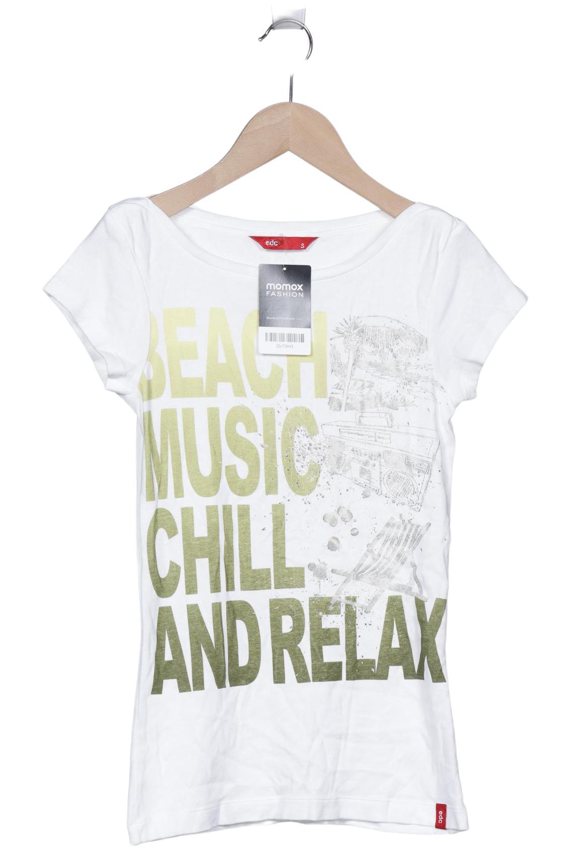 

edc by Esprit Damen T-Shirt, weiß, Gr. 36