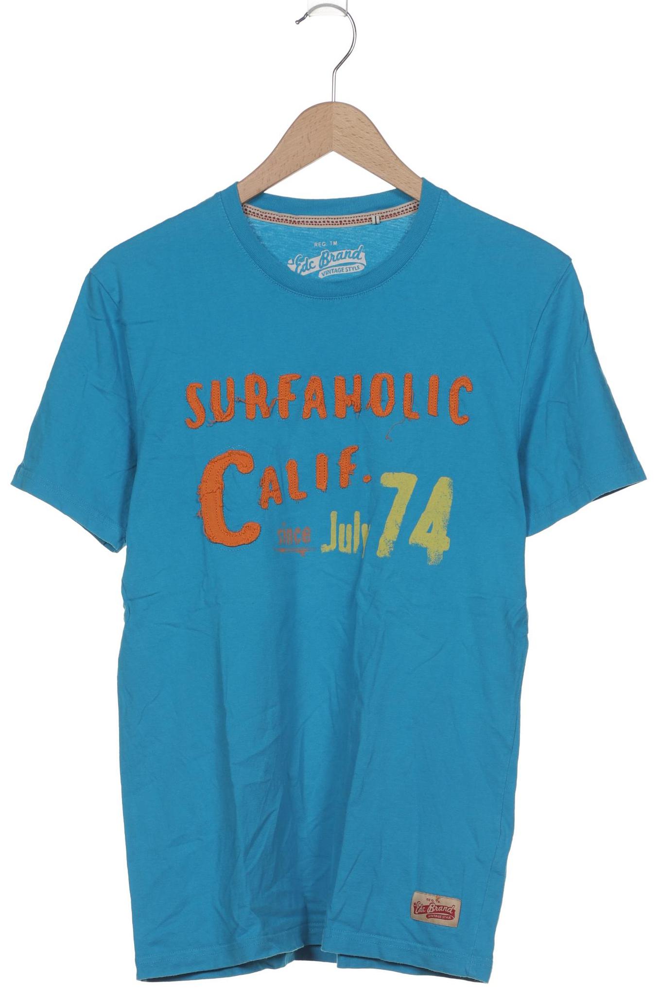 

edc by Esprit Herren T-Shirt, blau, Gr. 48