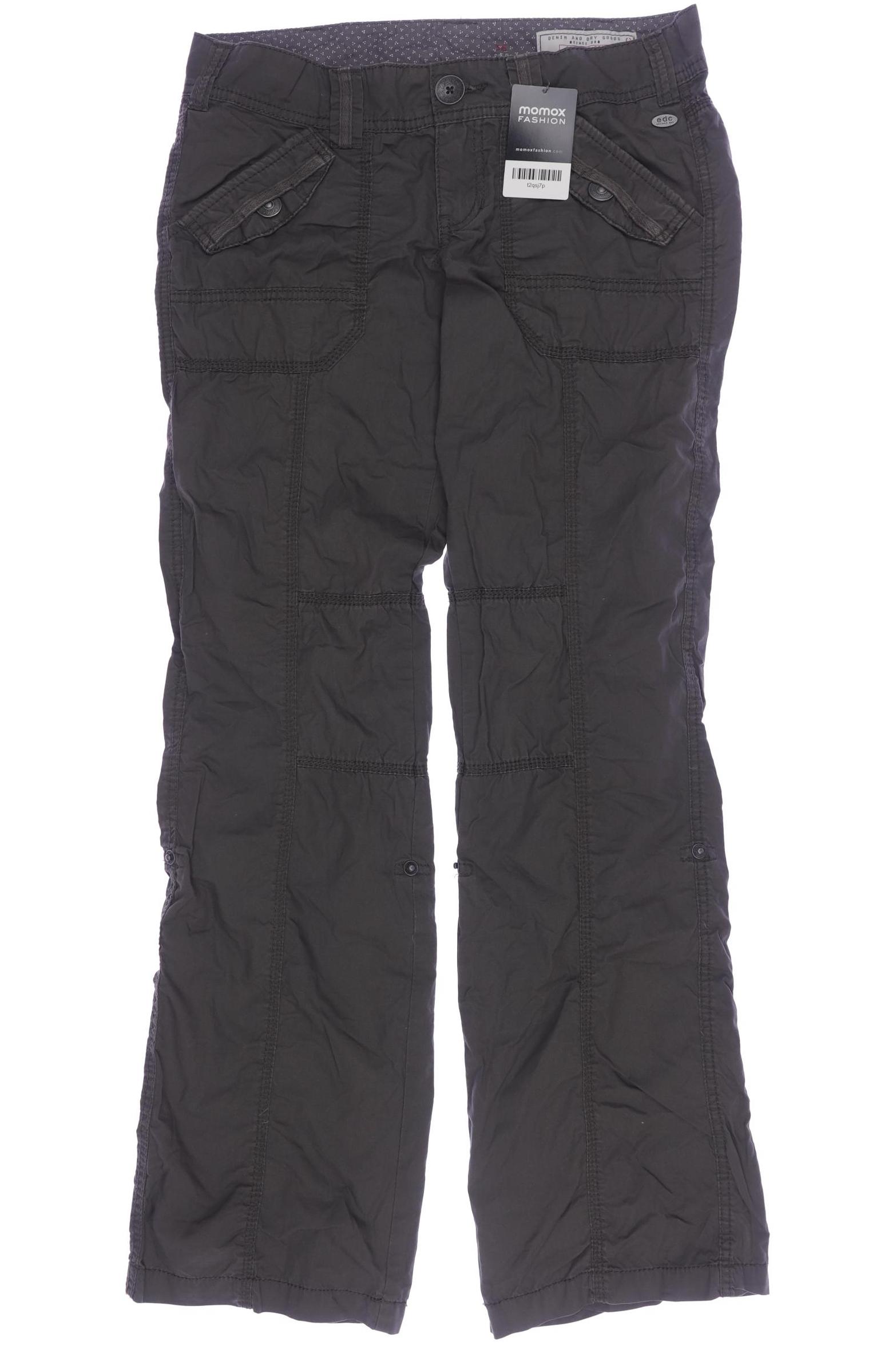 

edc by Esprit Damen Stoffhose, grün, Gr. 36