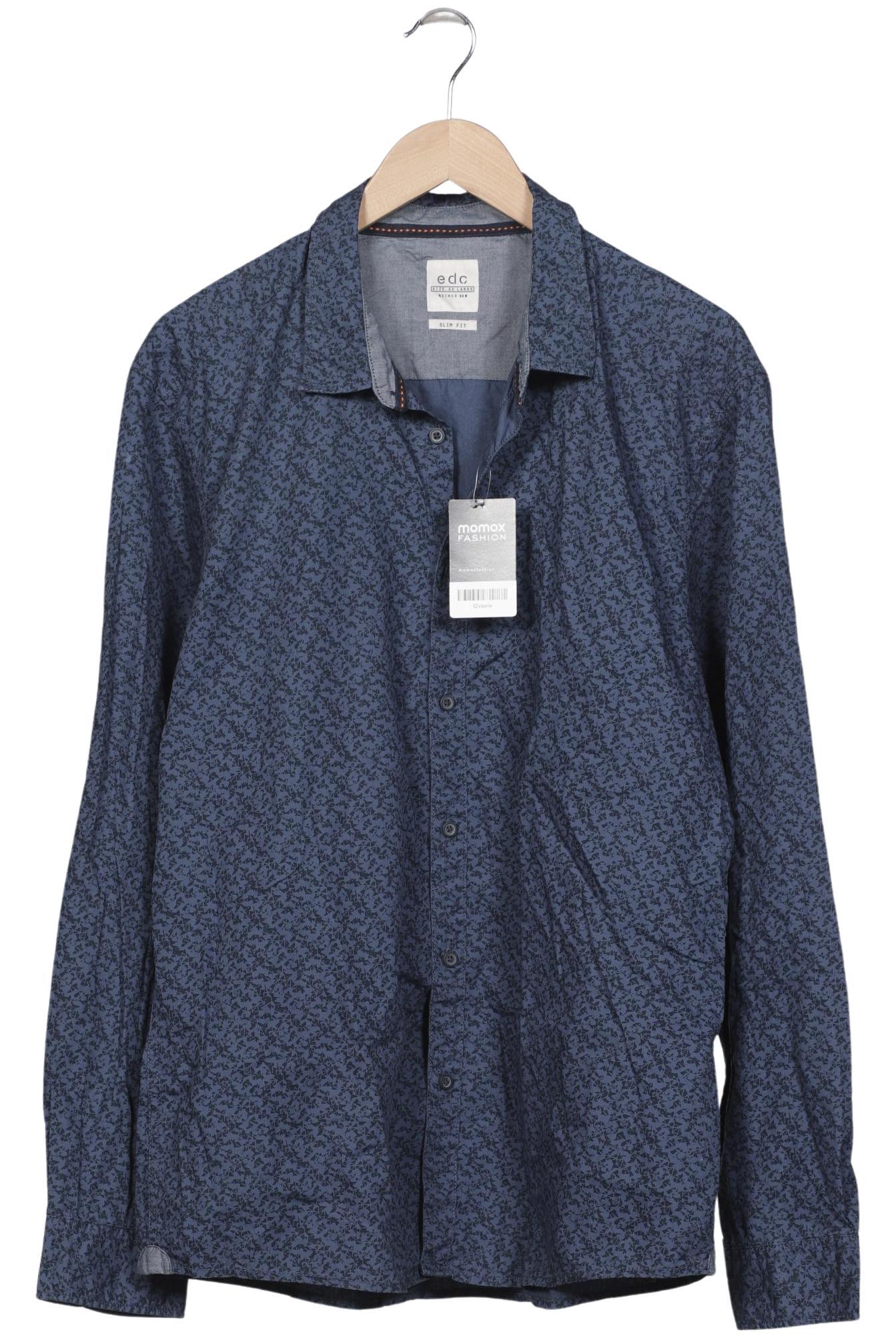 

edc by Esprit Herren Hemd, marineblau, Gr. 56