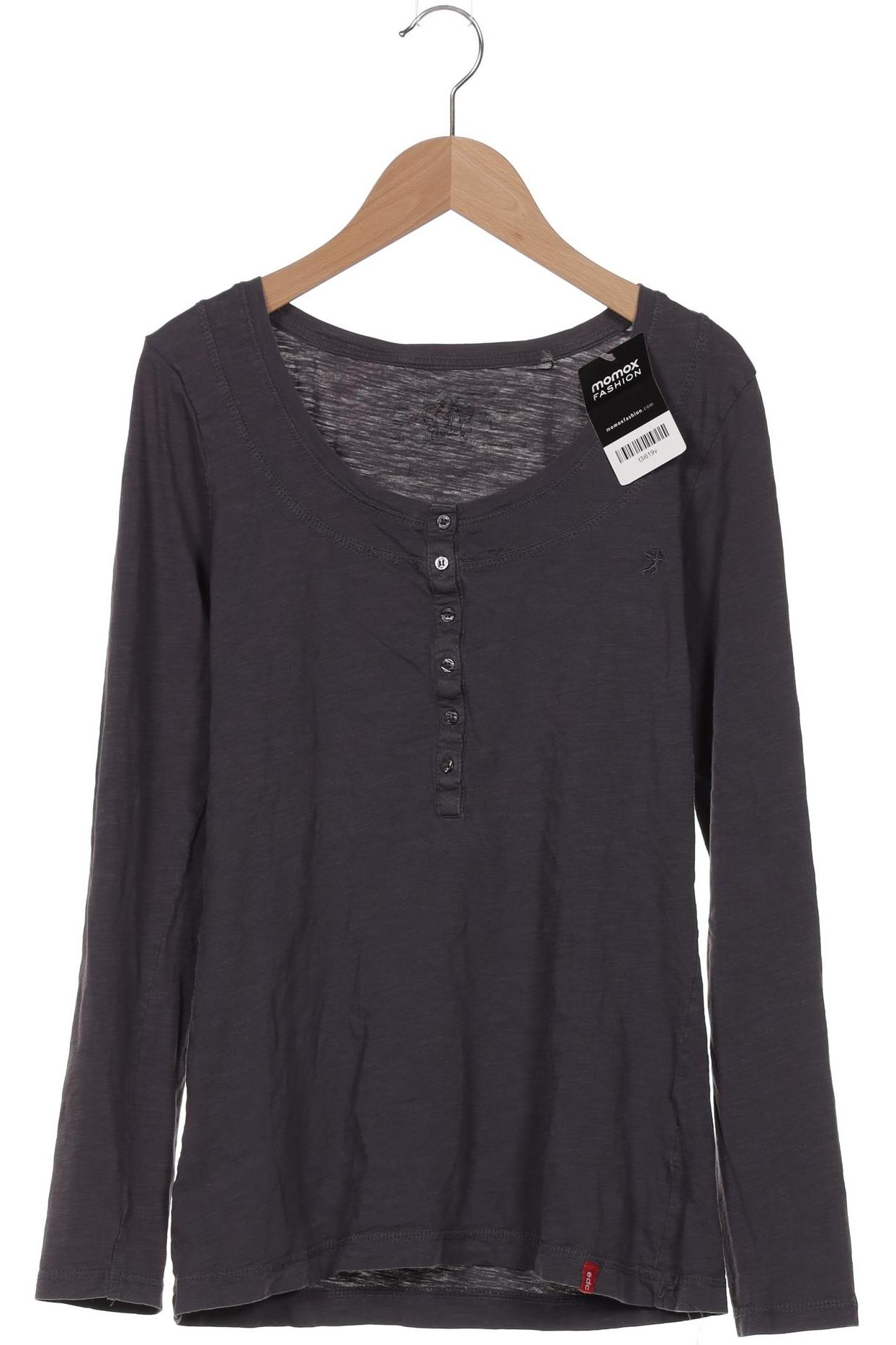 

edc by Esprit Damen Langarmshirt, grau, Gr. 42