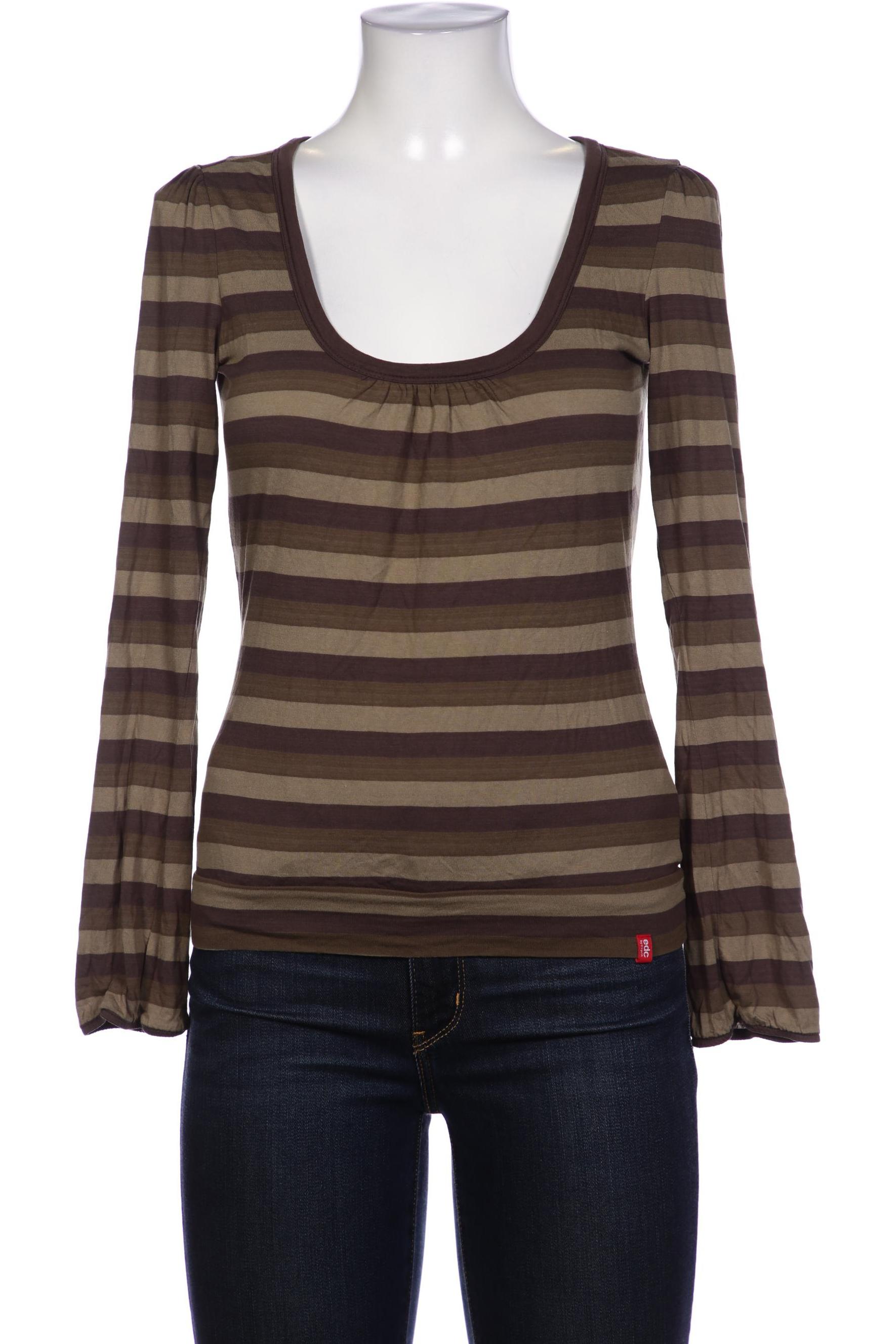 

edc by Esprit Damen Langarmshirt, grün, Gr. 38