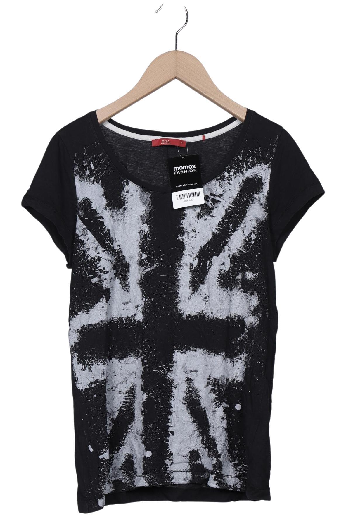 

edc by Esprit Damen T-Shirt, schwarz, Gr. 38