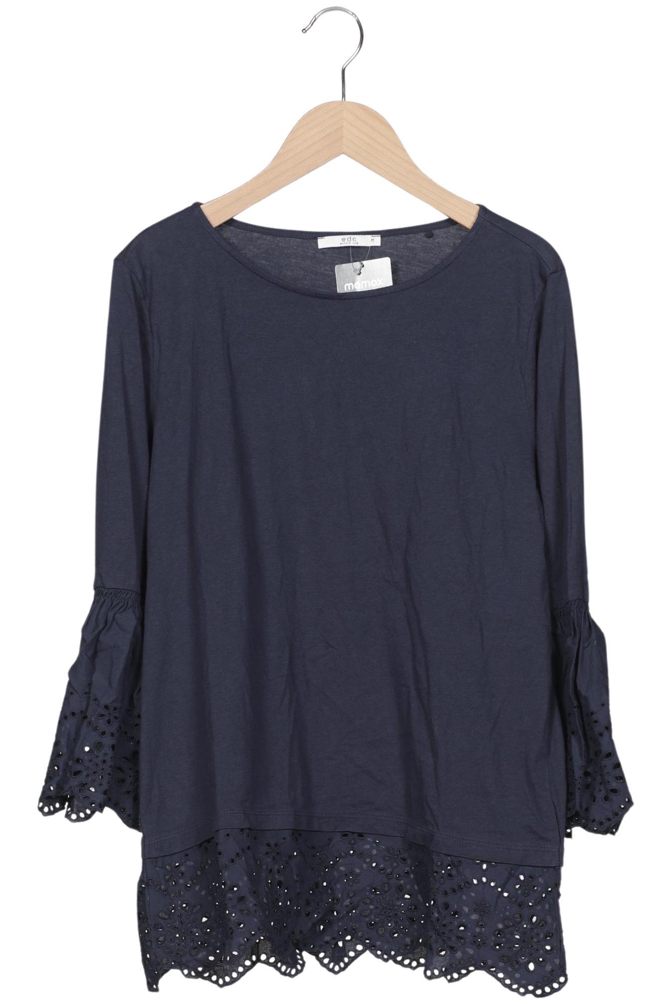 

edc by Esprit Damen Langarmshirt, marineblau, Gr. 38