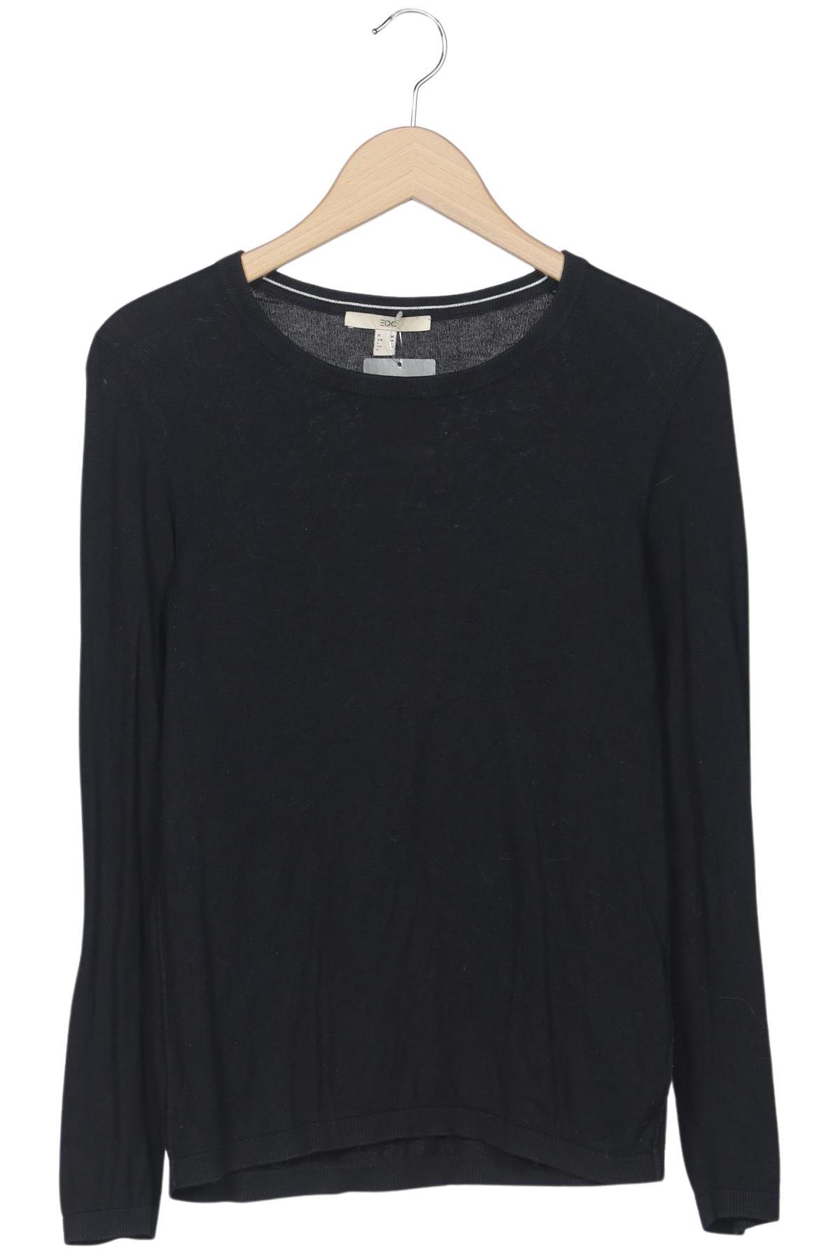 

edc by Esprit Damen Pullover, schwarz, Gr. 38