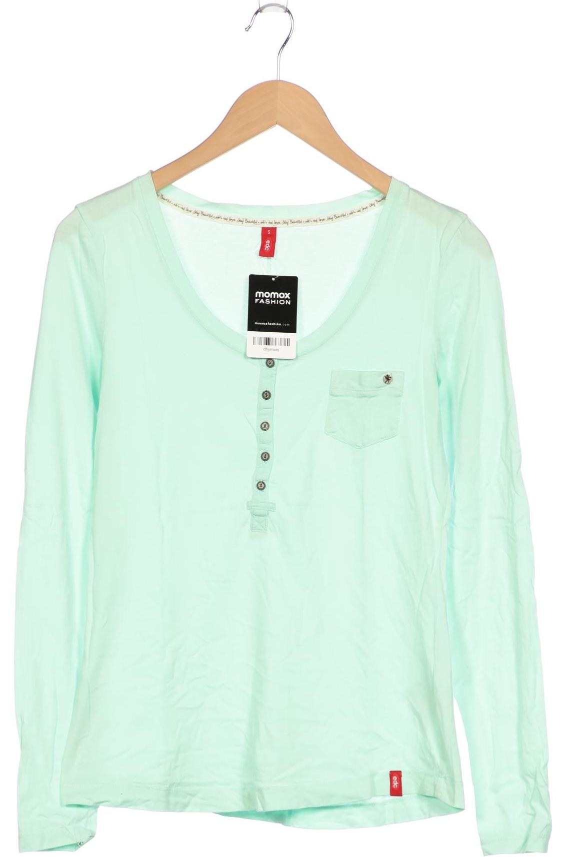 

edc by Esprit Damen Langarmshirt, hellgrün, Gr. 36
